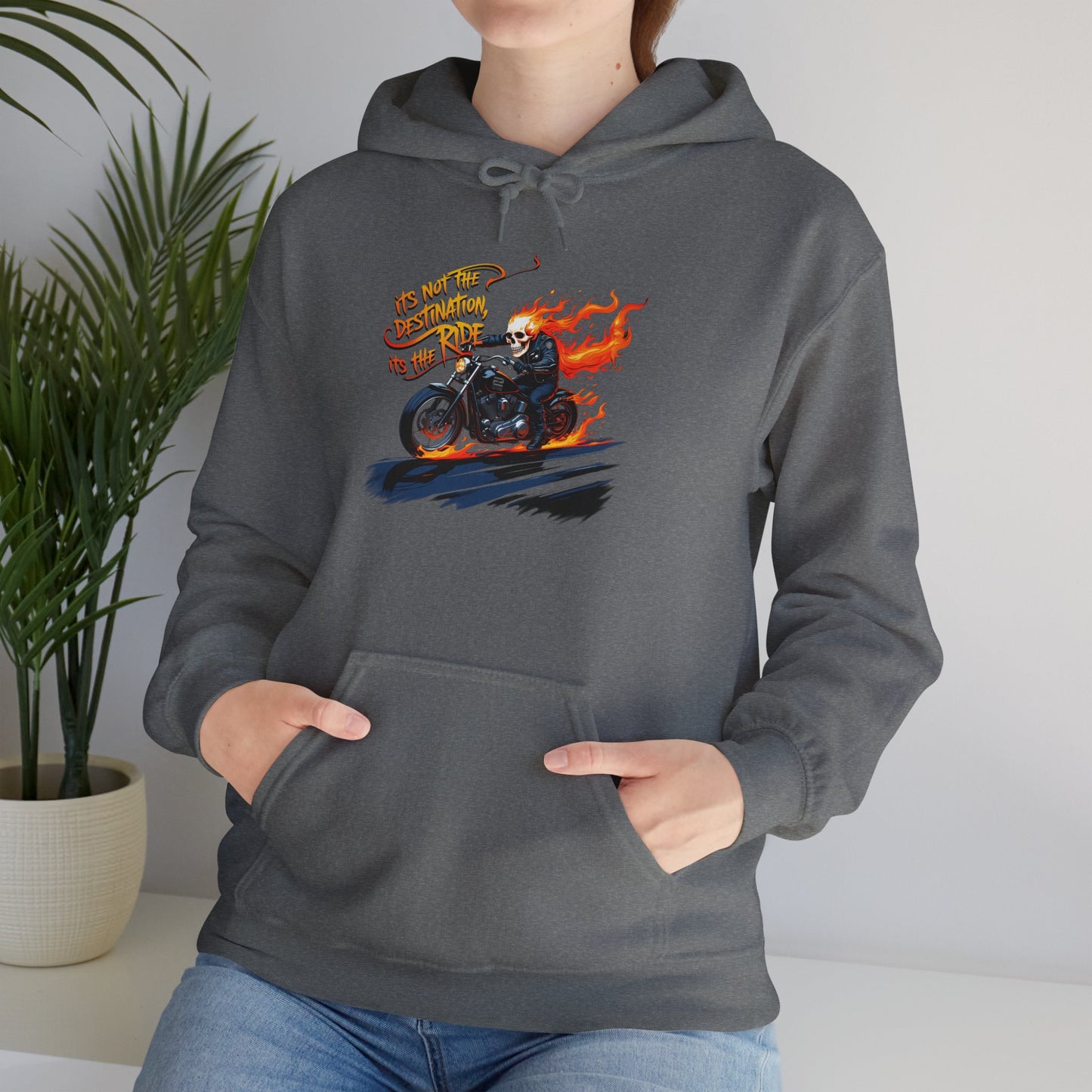 Motorcycle Inspired Apparel - Biker Spirit Hoodie - "It's Not the Destination, It's the Ride" Biker Hoodie