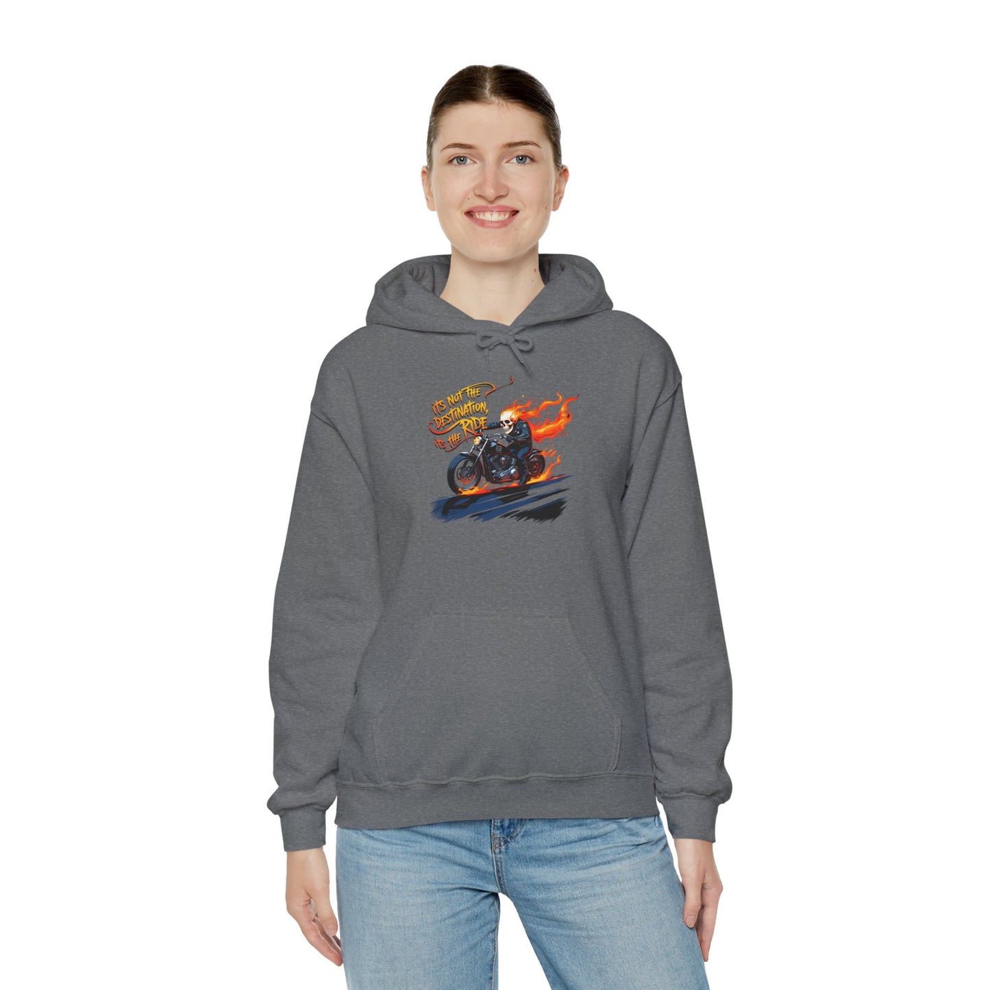 Motorcycle Inspired Apparel - Biker Spirit Hoodie - "It's Not the Destination, It's the Ride" Biker Hoodie