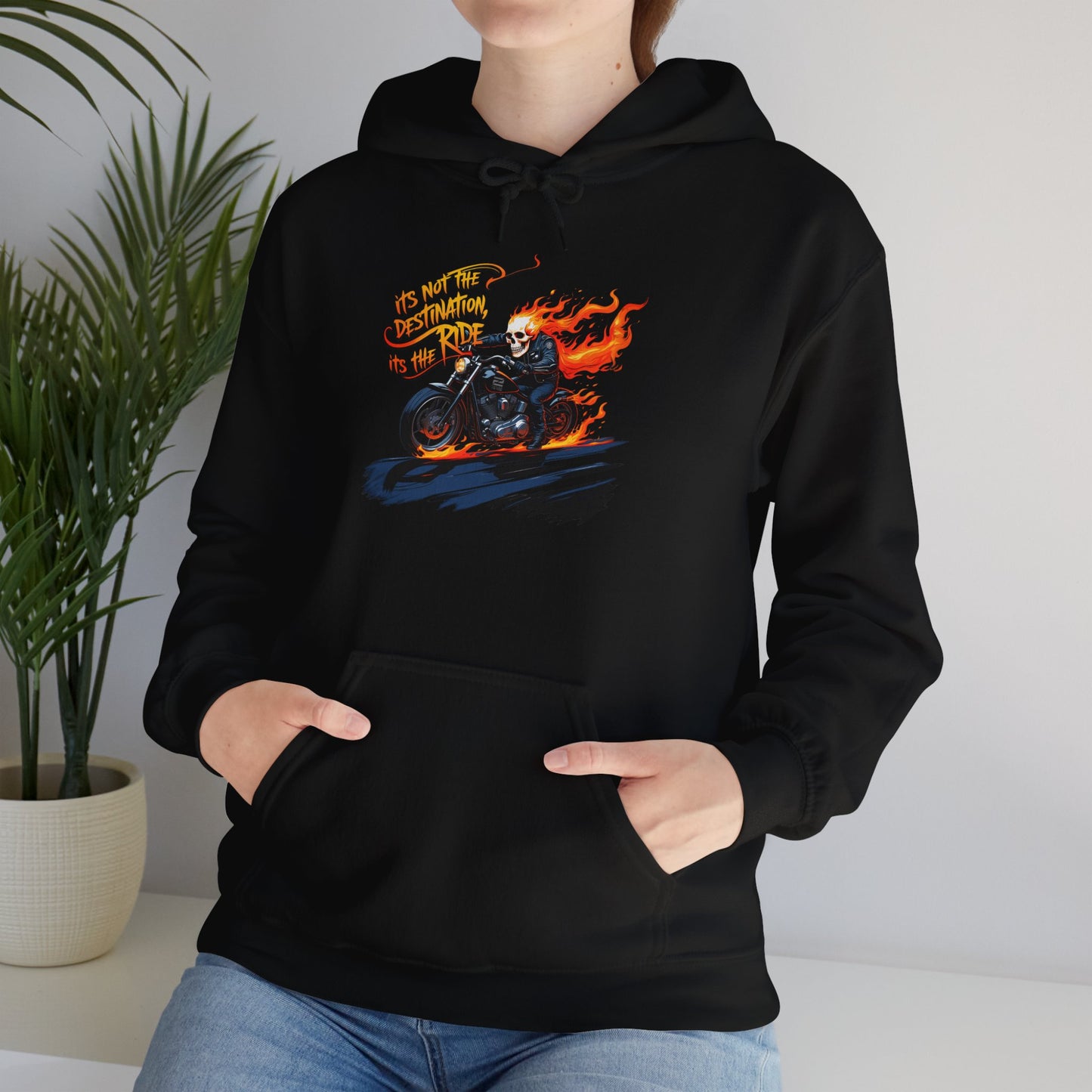 Motorcycle Inspired Apparel - Biker Spirit Hoodie - "It's Not the Destination, It's the Ride" Biker Hoodie