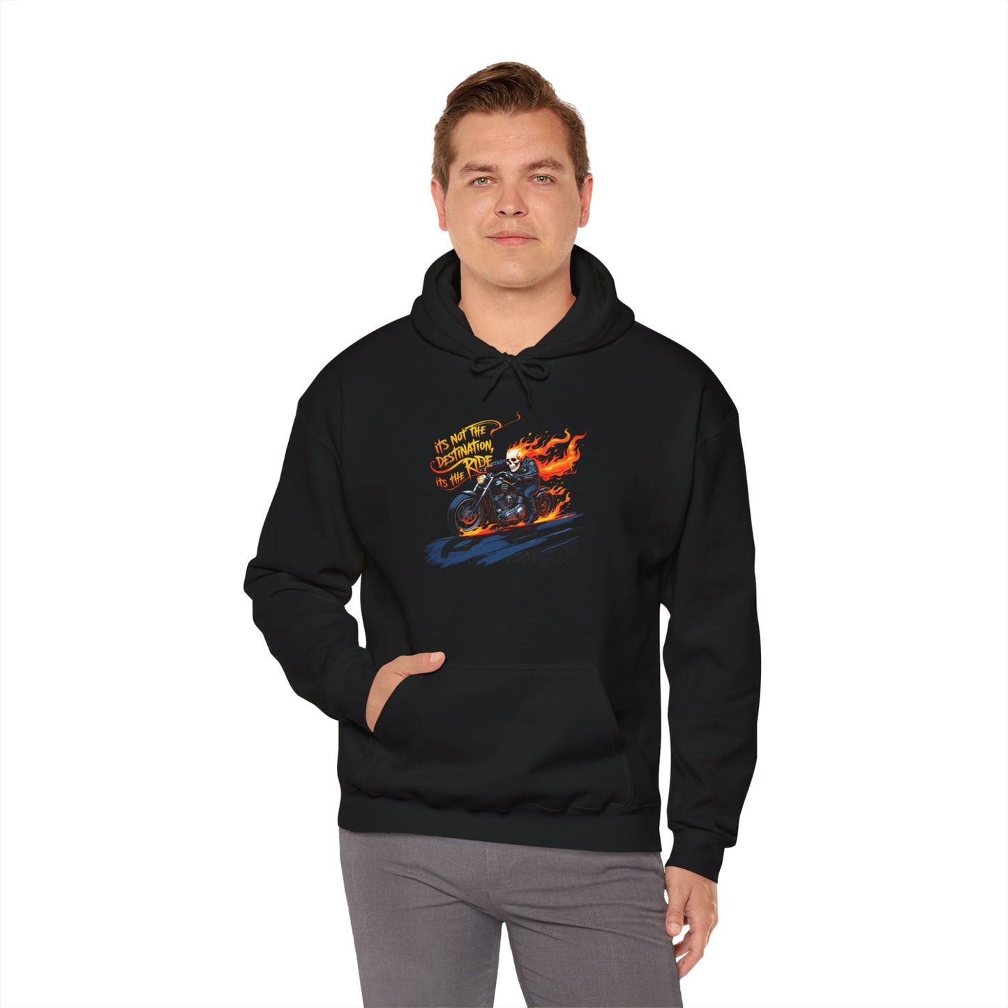Motorcycle Inspired Apparel - Biker Spirit Hoodie - "It's Not the Destination, It's the Ride" Biker Hoodie