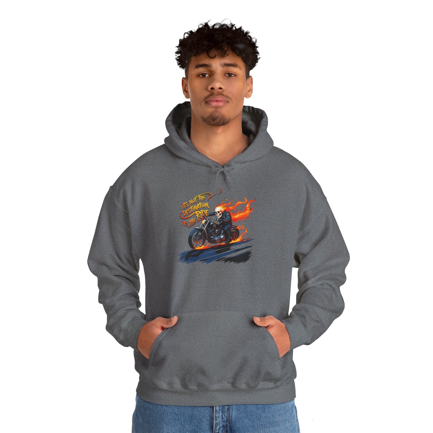 Motorcycle Inspired Apparel - Biker Spirit Hoodie - "It's Not the Destination, It's the Ride" Biker Hoodie