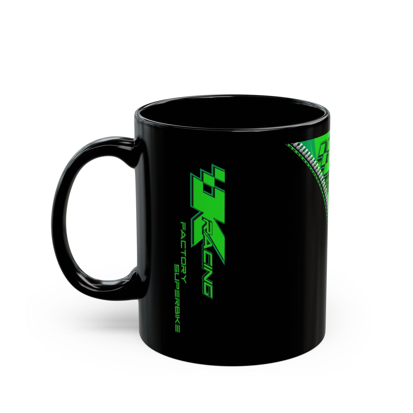 Kawasaki Inspired Lifestyle. Kawasaki Super Bike Designer Black Coffee Mug