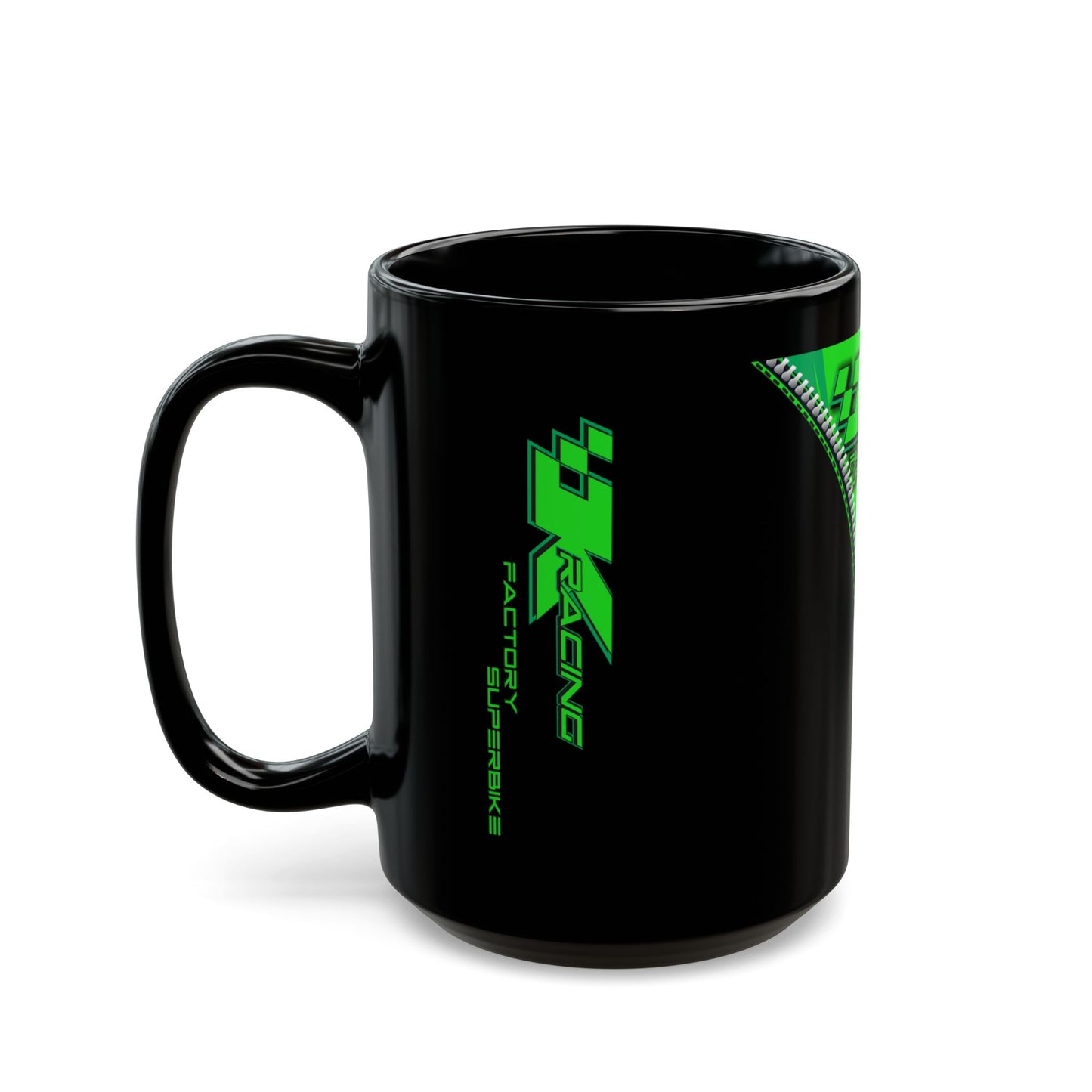 Kawasaki Inspired Lifestyle. Kawasaki Super Bike Designer Black Coffee Mug