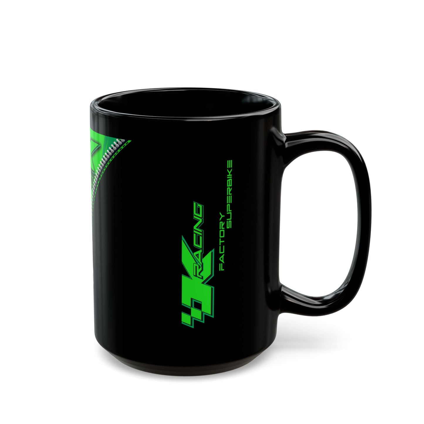 Kawasaki Inspired Lifestyle. Kawasaki Super Bike Designer Black Coffee Mug