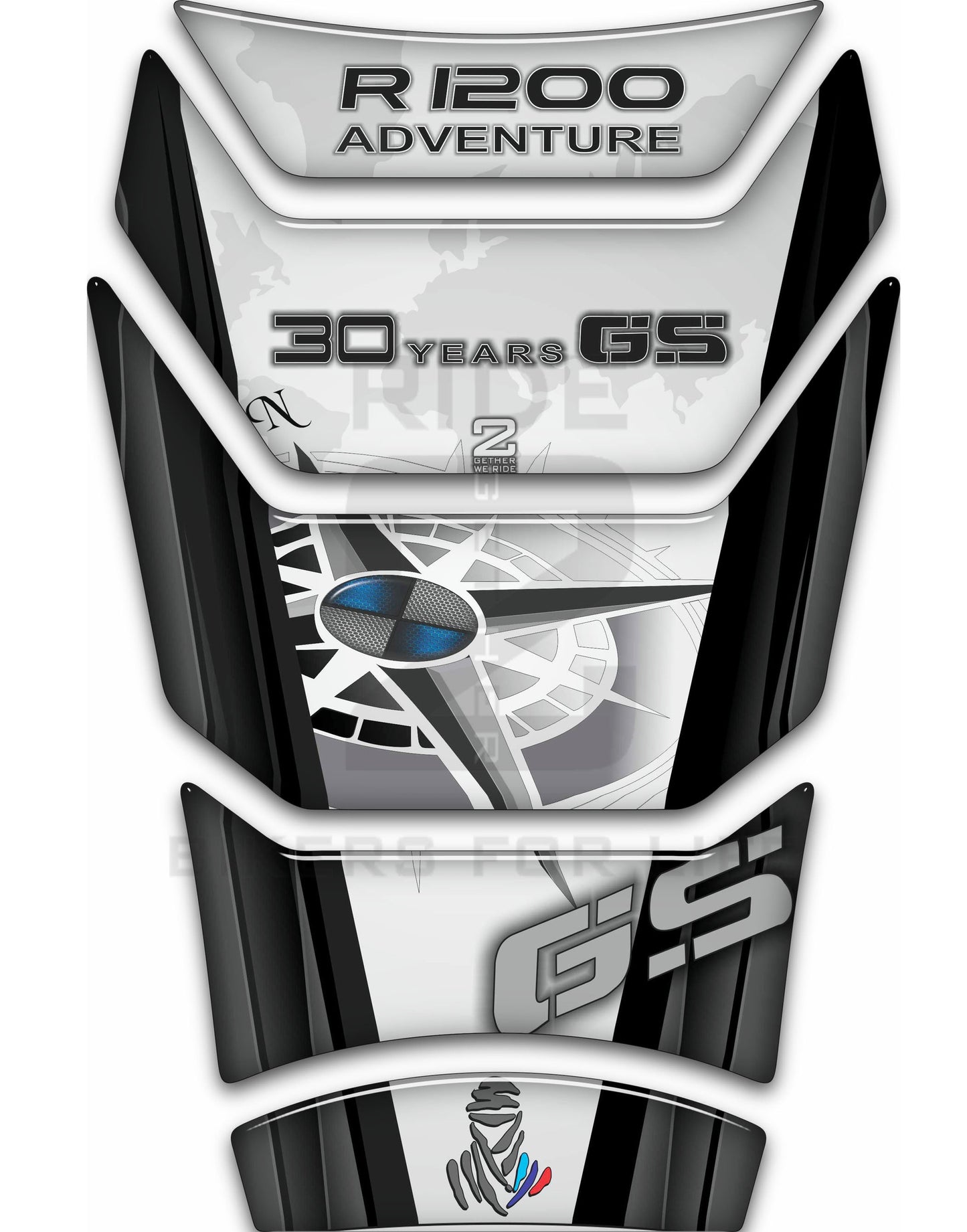 BMW R 1200 GS Adventure 30 Years Black Motor Bike Tank Pad / Protector