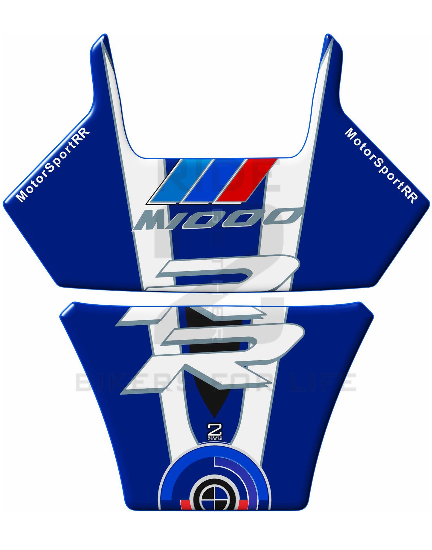 Motor Bike Tank Pad BMW M 1000 RR Blue Motor Bike Tank Pad Protector. 2022 - 2023