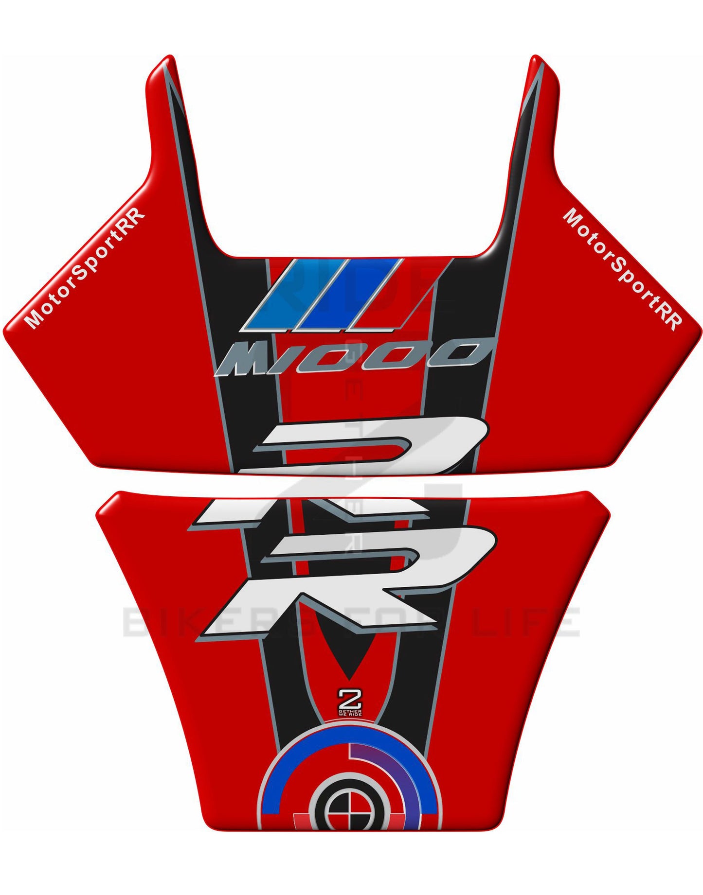 Motor Bike Tank Pad BMW M 1000 RR Red Motor Bike Tank Pad Protector. 2022 - 2023