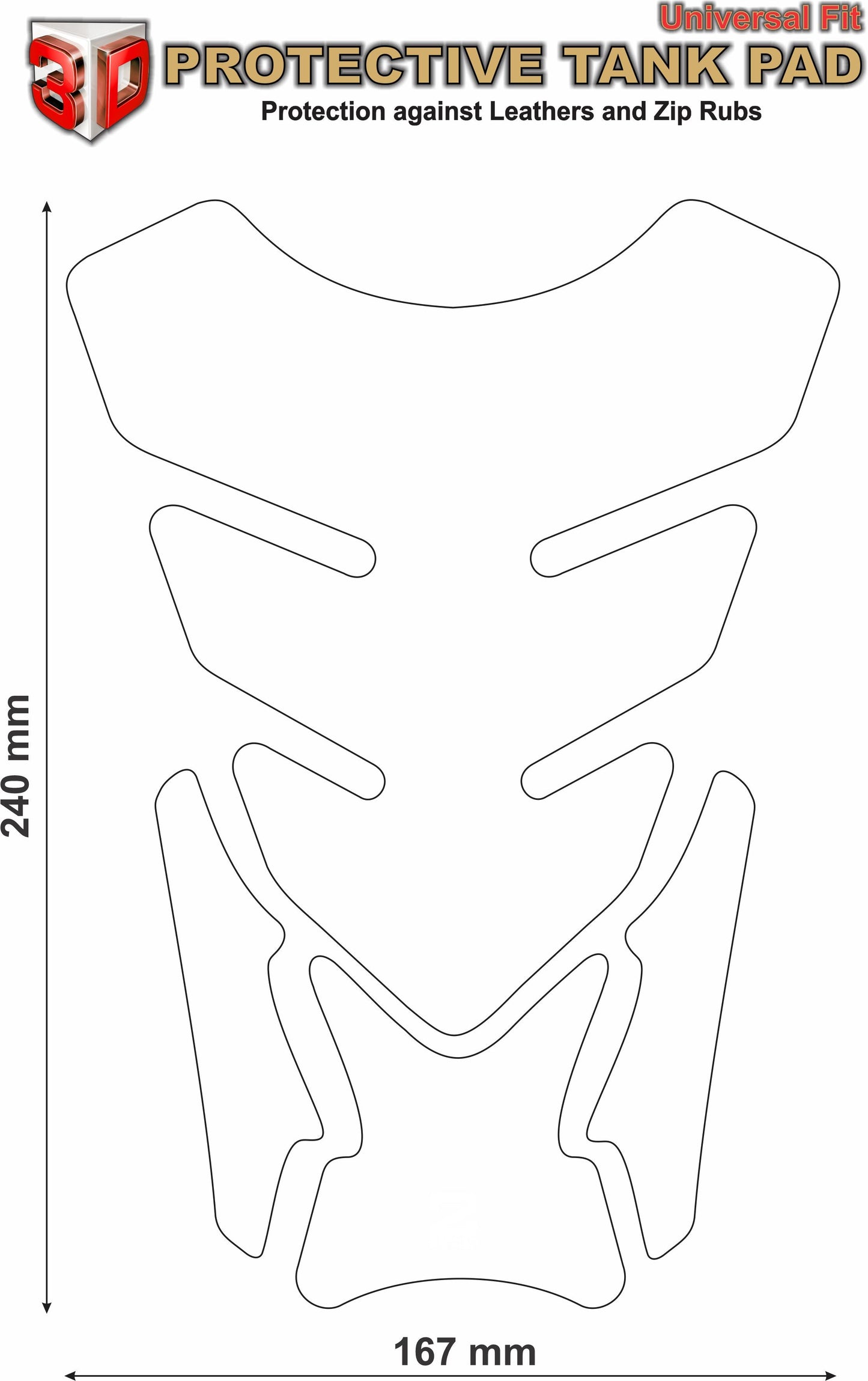 Motor Bike Tank Pad Protector. Viking Symbols/ Norse Symbols. A Street Pad which fits most motorcycles.