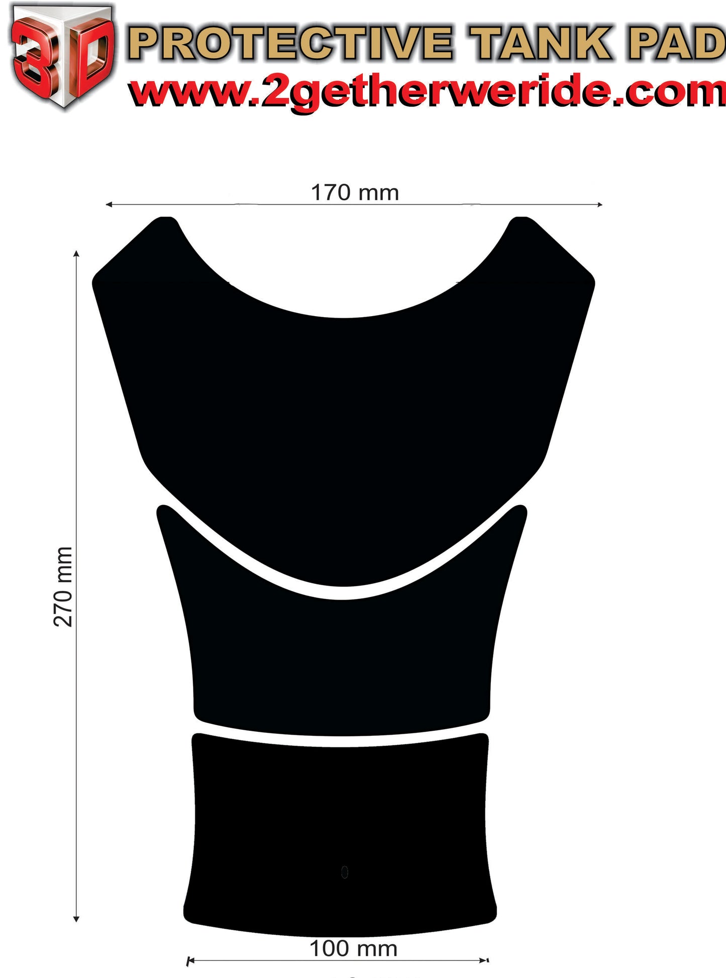 Aprilia Tank Pad - Aprilia Tuona Black Motor Bike Tank Pad Protector .