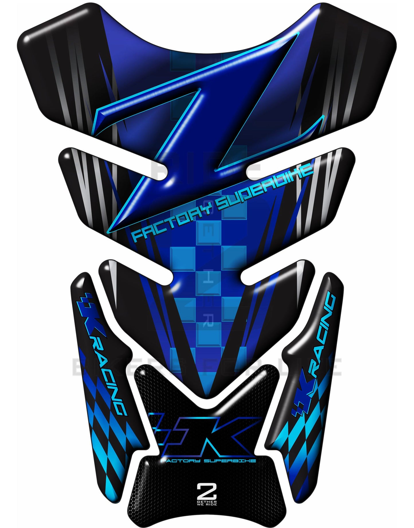 Kawasaki Z Series Blue Factory Superbike Tank Pad / Protector 2006 - 2022