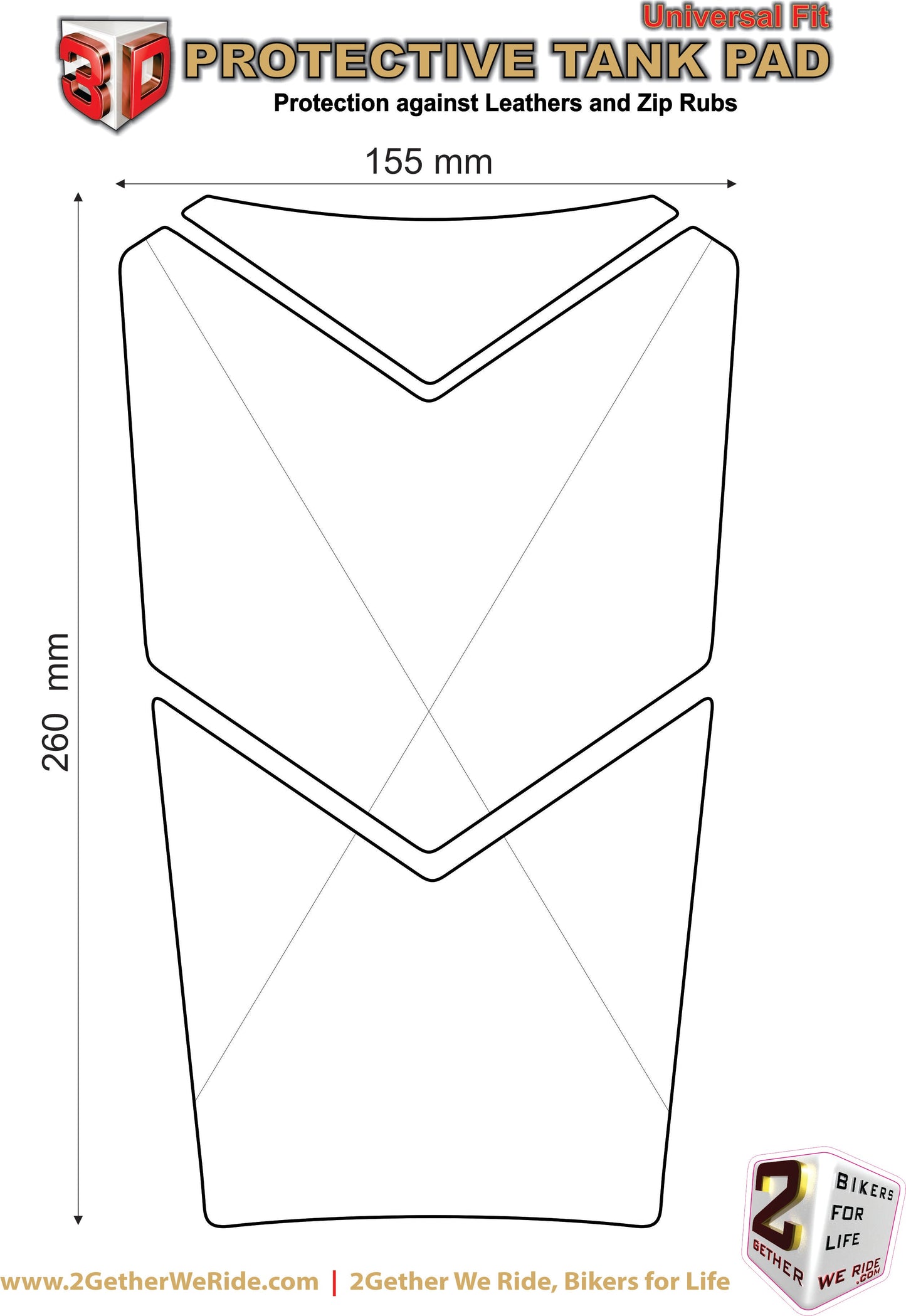 BMW R 1250 GS Adventure White Motor Bike Tank Pad / Protector - 2020 - 2021