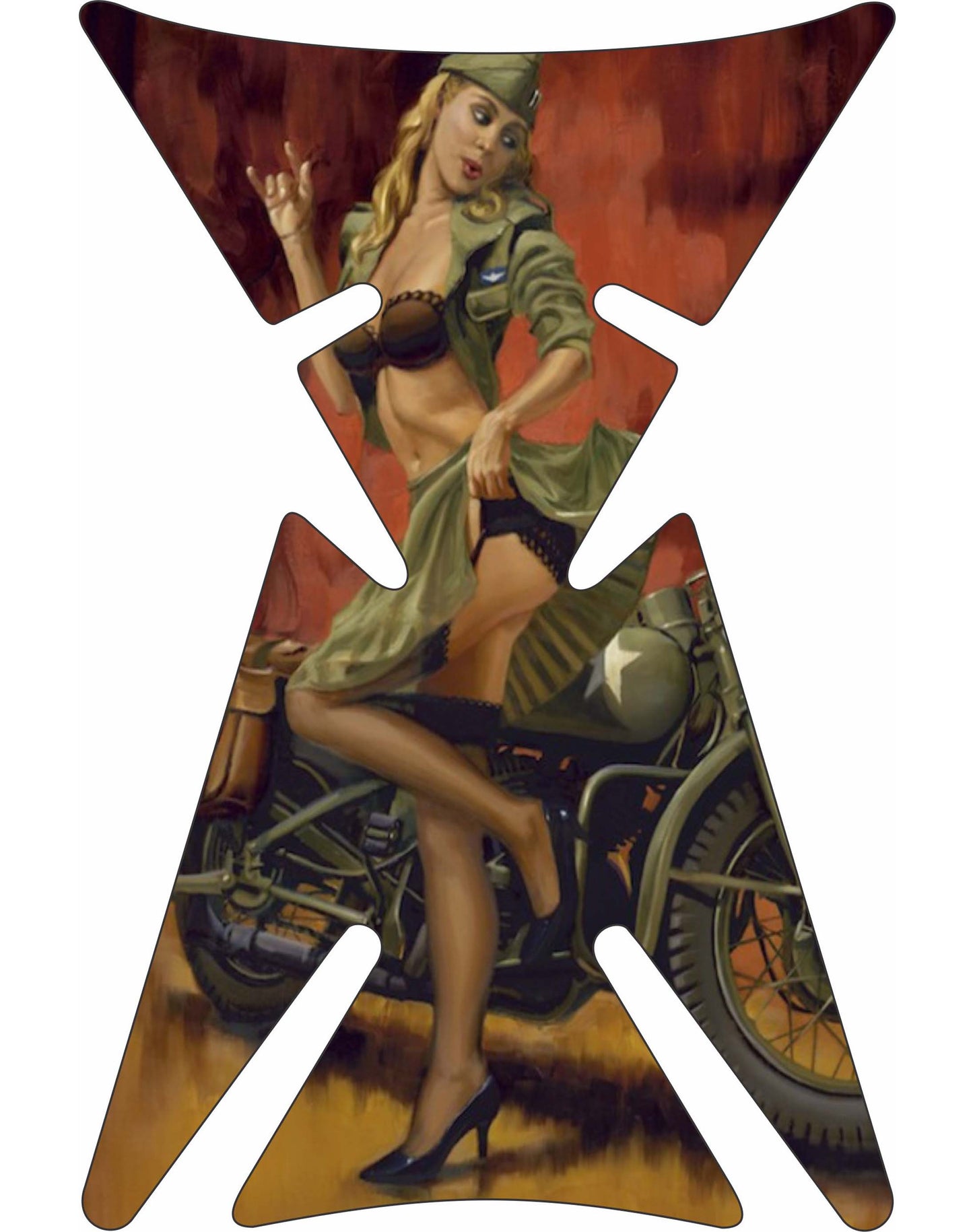 retro motor bike tank pad