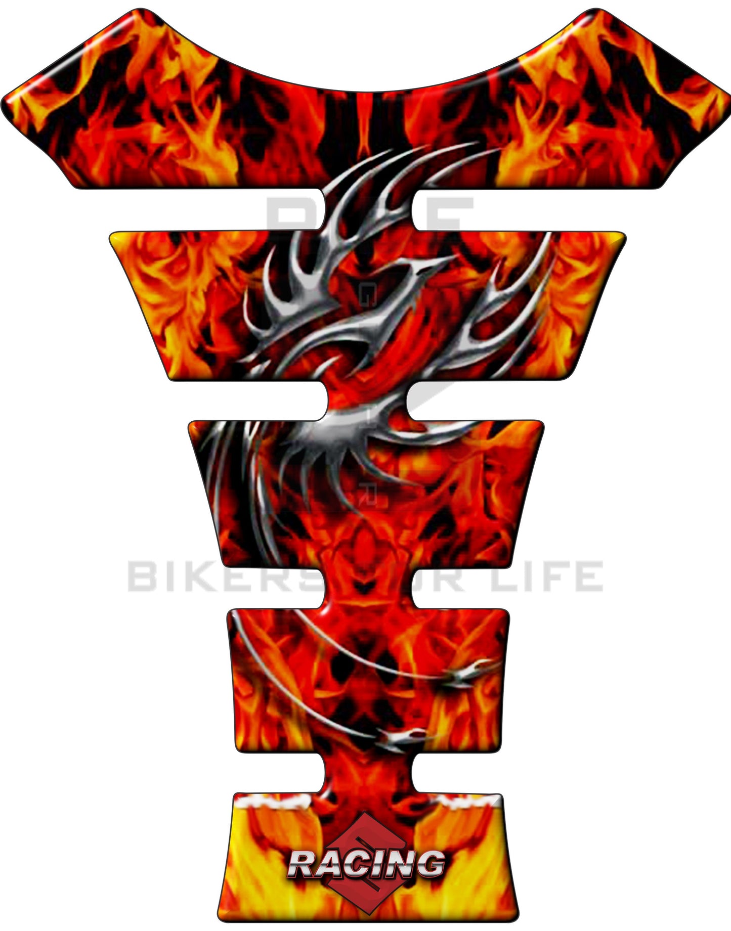 Suzuki Hayabusa Flaming Bird with Chrome trims Tank Pad Protector