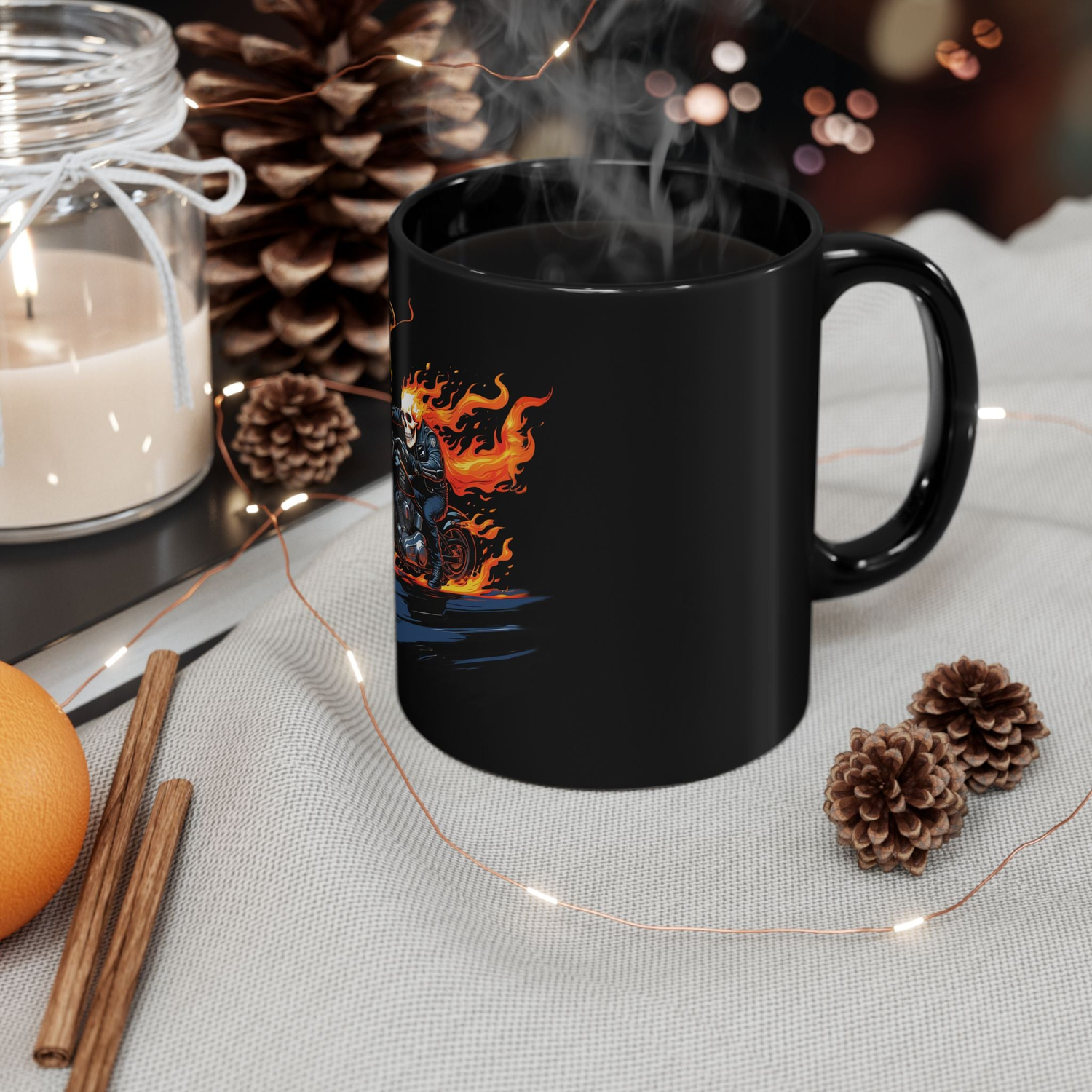 its not the destination, its the ride black coffee mug