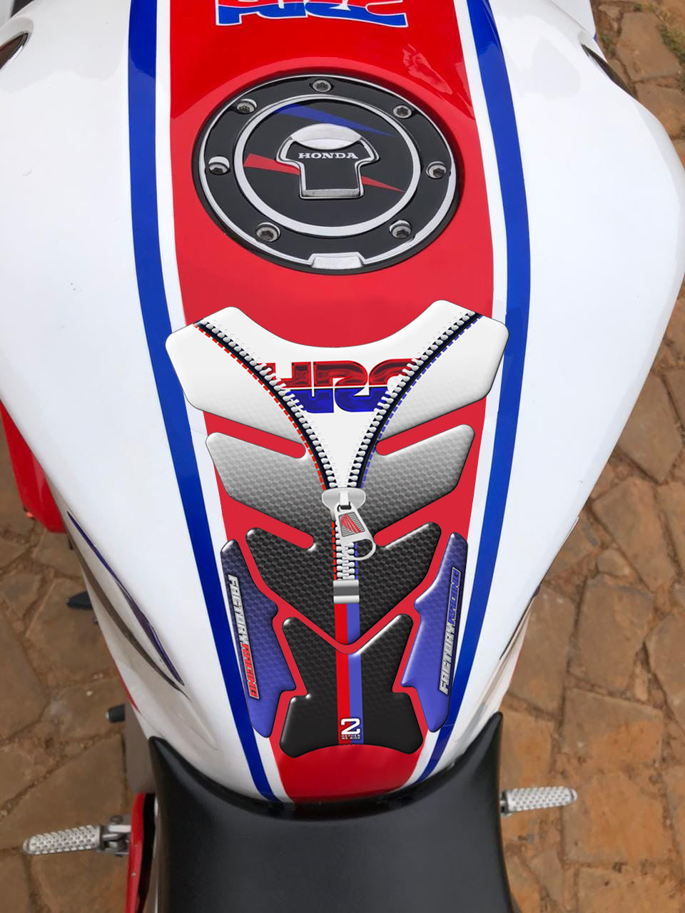 Honda motorbike tank pad protectors