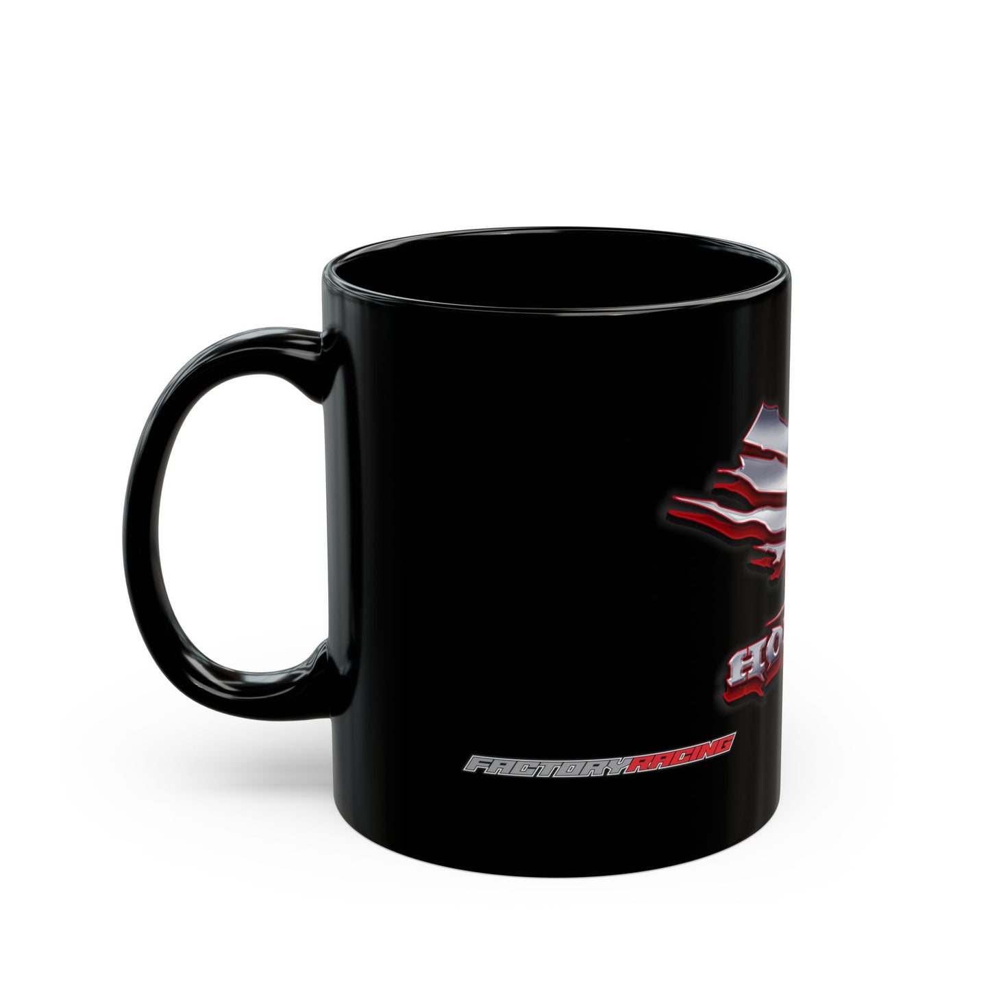 Honda Inspired Lifestyle. Honda Inspired 'Factory Racing' Designer Black Coffee Mug