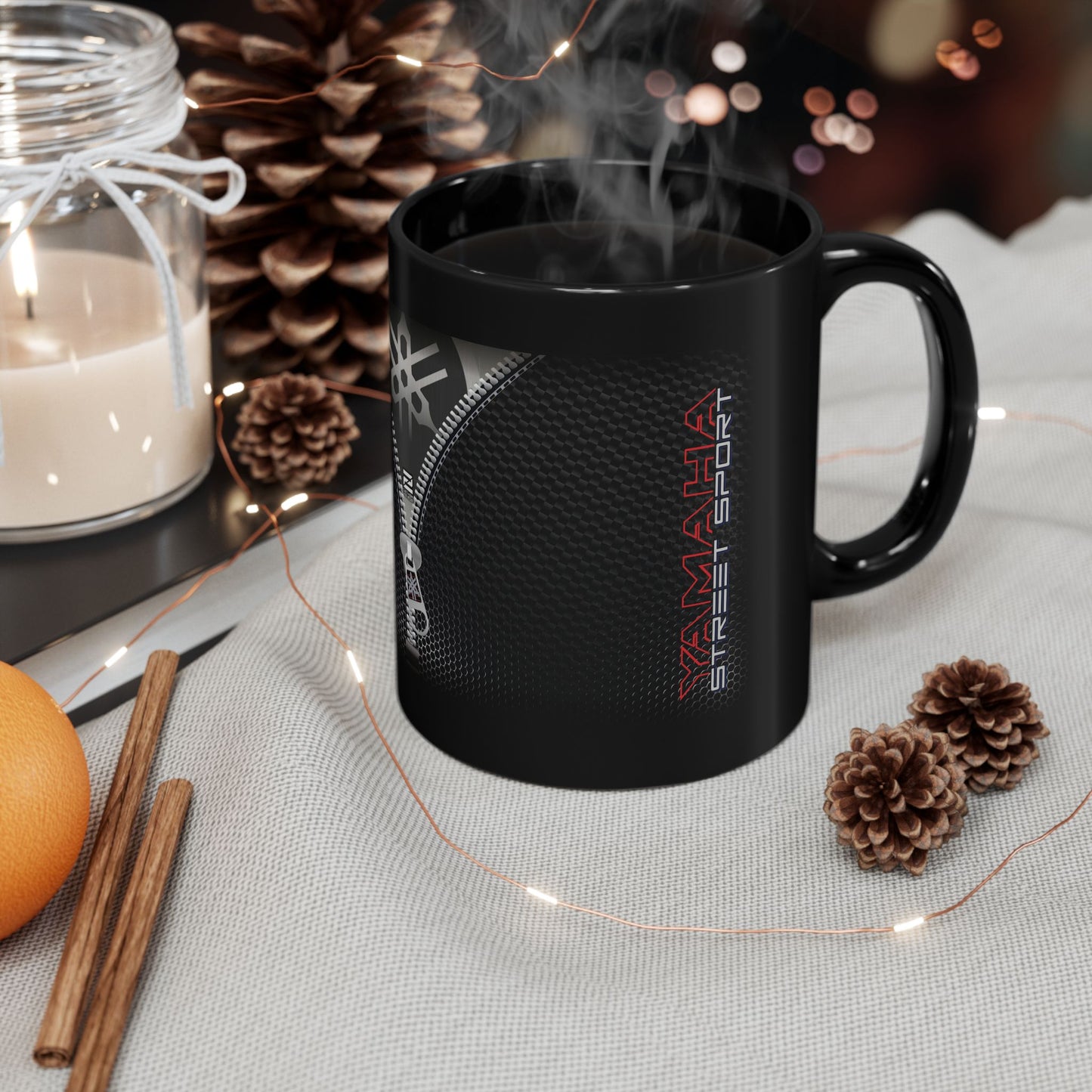 Yamaha Inspired Lifestyle. Yamaha Inspired Designer Black Coffee Mug