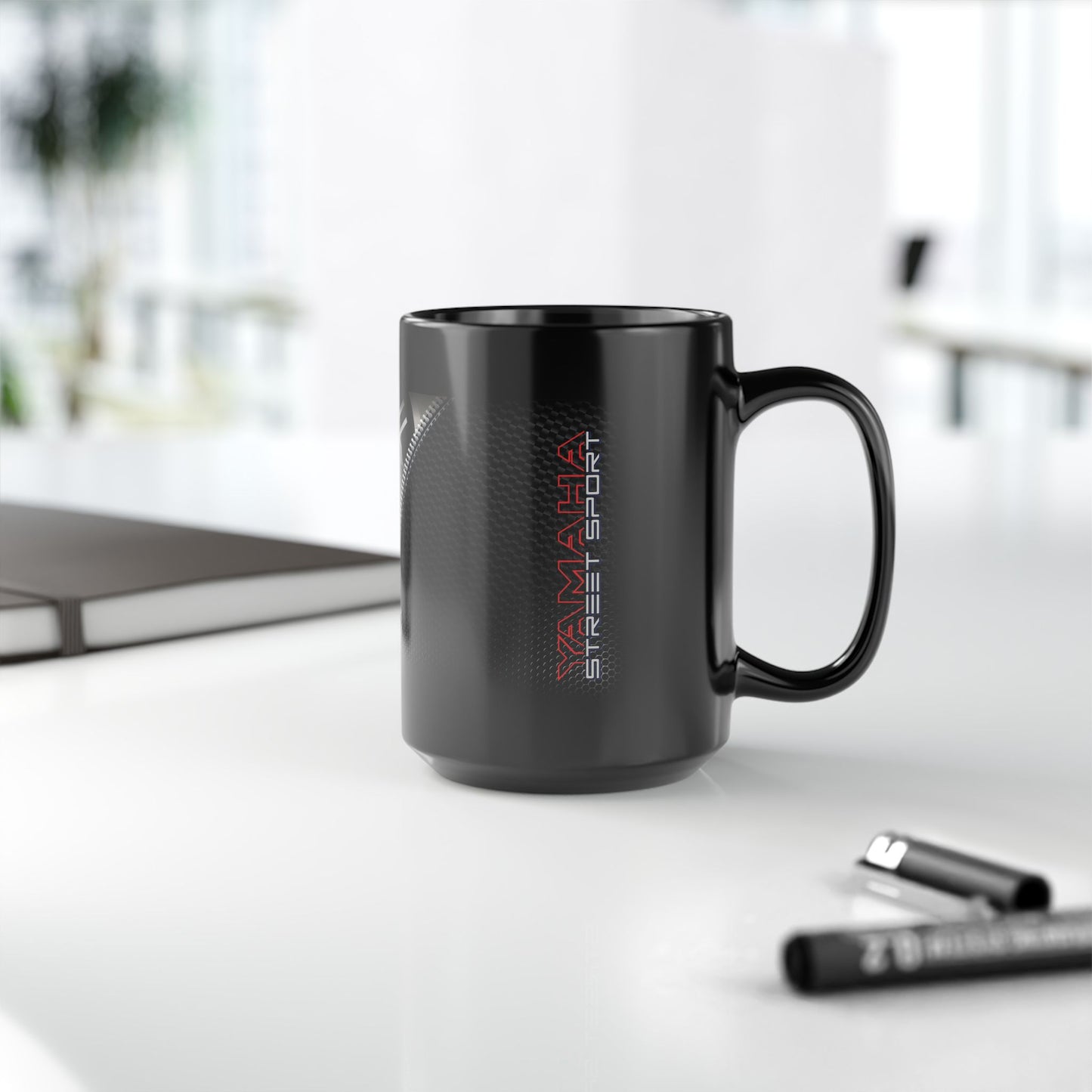 Yamaha Inspired Lifestyle. Yamaha Inspired Designer Black Coffee Mug
