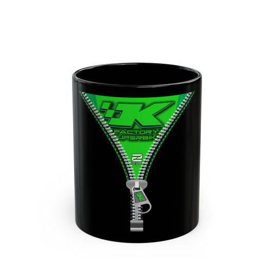 Kawasaki Inspired Lifestyle. Kawasaki Super Bike Designer Black Coffee Mug