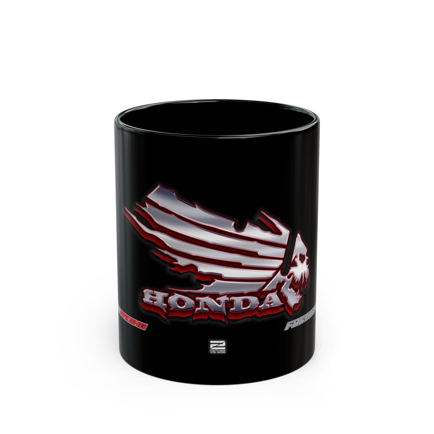 Honda Inspired Lifestyle. Honda Inspired 'Factory Racing' Designer Black Coffee Mug
