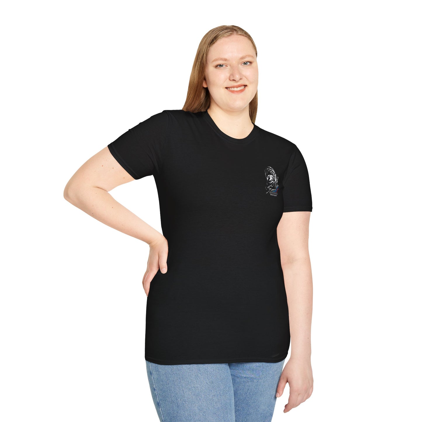BMW Inspired Apparel. BMW Ride the adventure.  Unisex Softstyle Black T shirt.