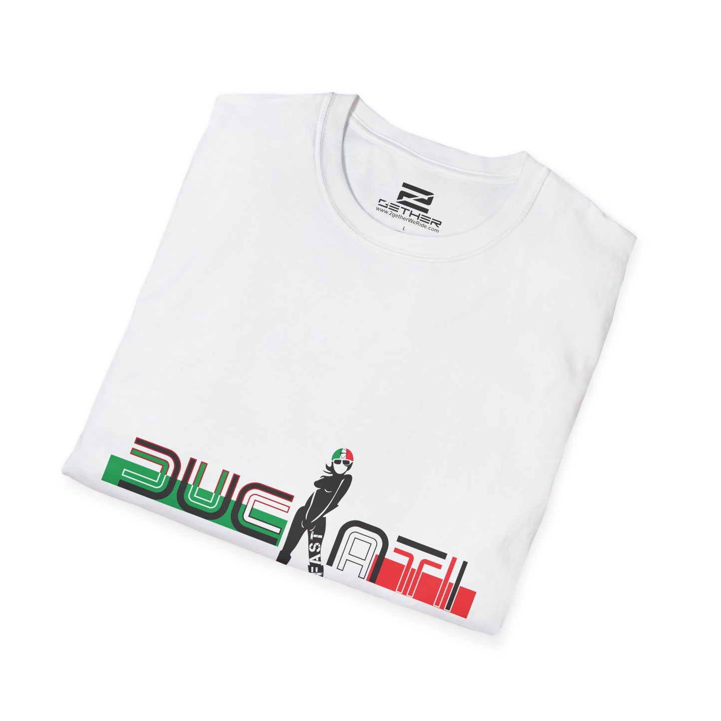 Ducati Inspired Apparel. Ducati Fast Racing White Designer Inspired T Shirt
