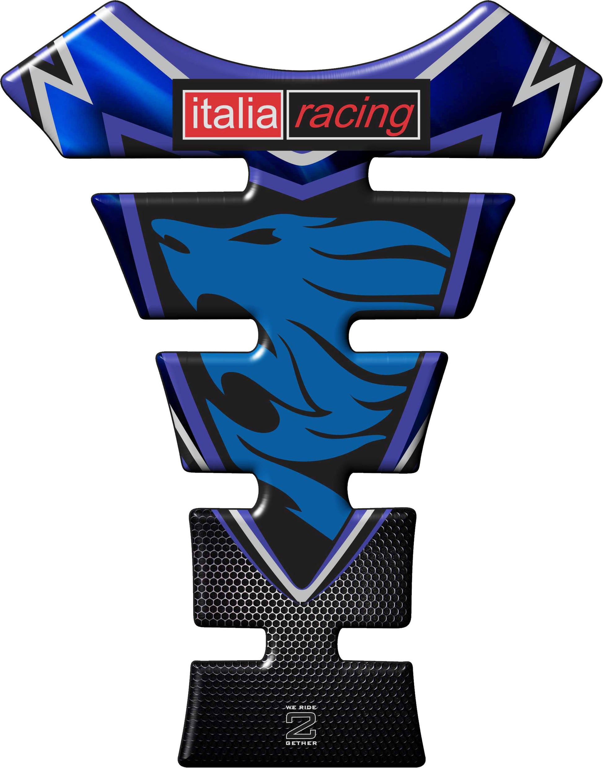 Aprilia Tank Pad -  Blue and Black Carbon Motor Bike Tank Pad / Protector.