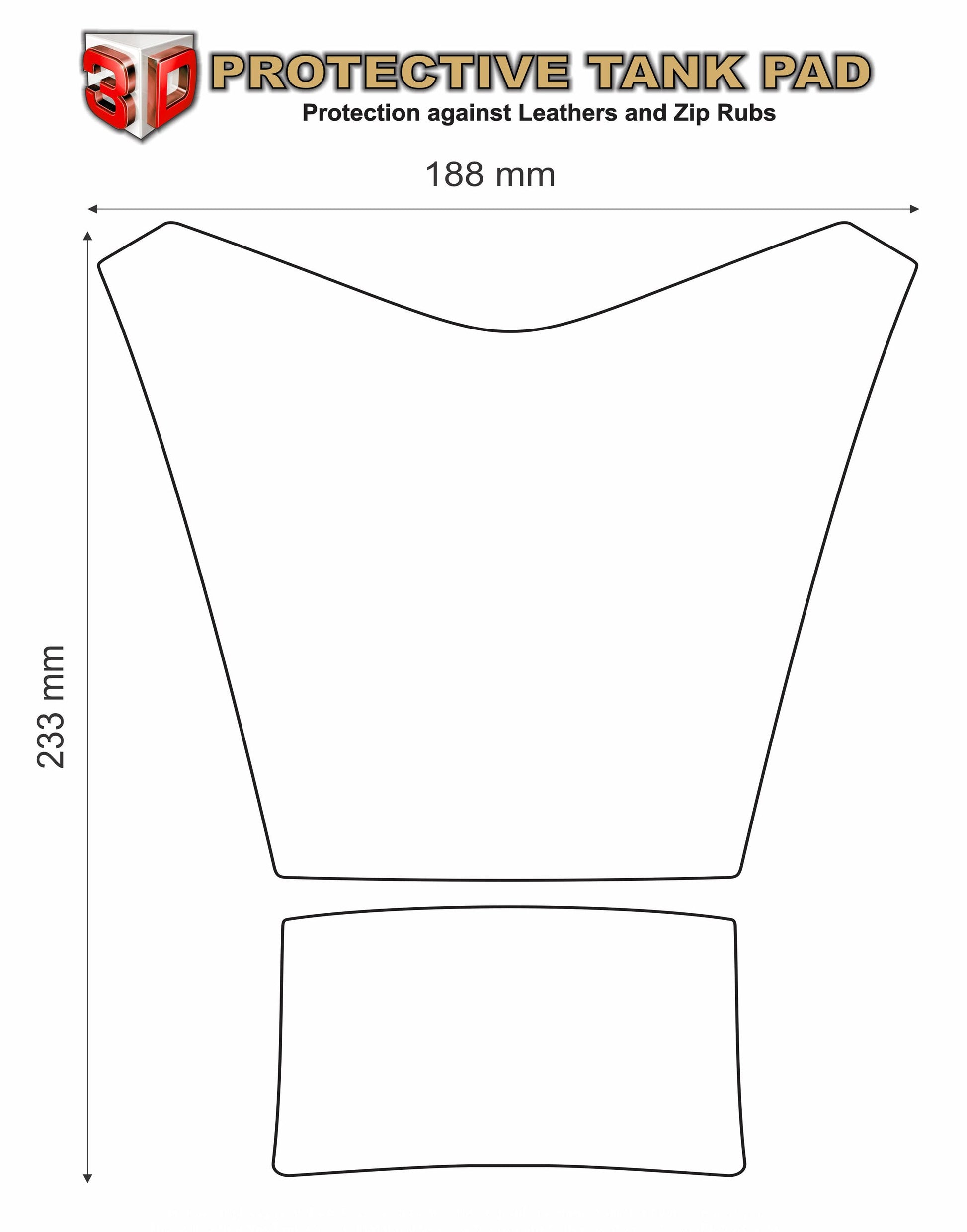 Aprilia Tuona RSV4 White Tank Pad Protector 2015 - 2019