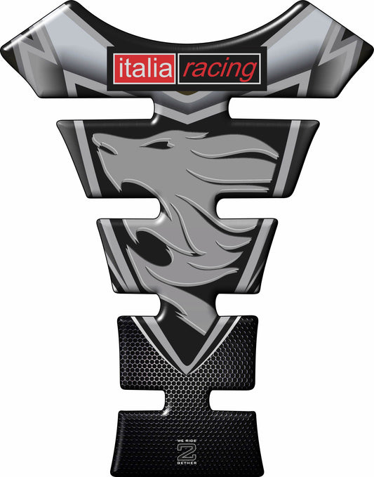 Aprilia Tank Pad - Motor Bike Tank Pad  Black and Silver Motor Bike Tank Pad