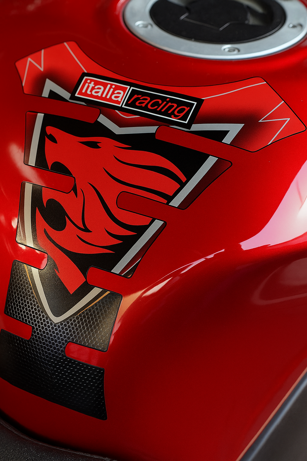 Aprilia Factory Tank Pad -  Italian  Factory Motorcycle Tank Pad / Protector