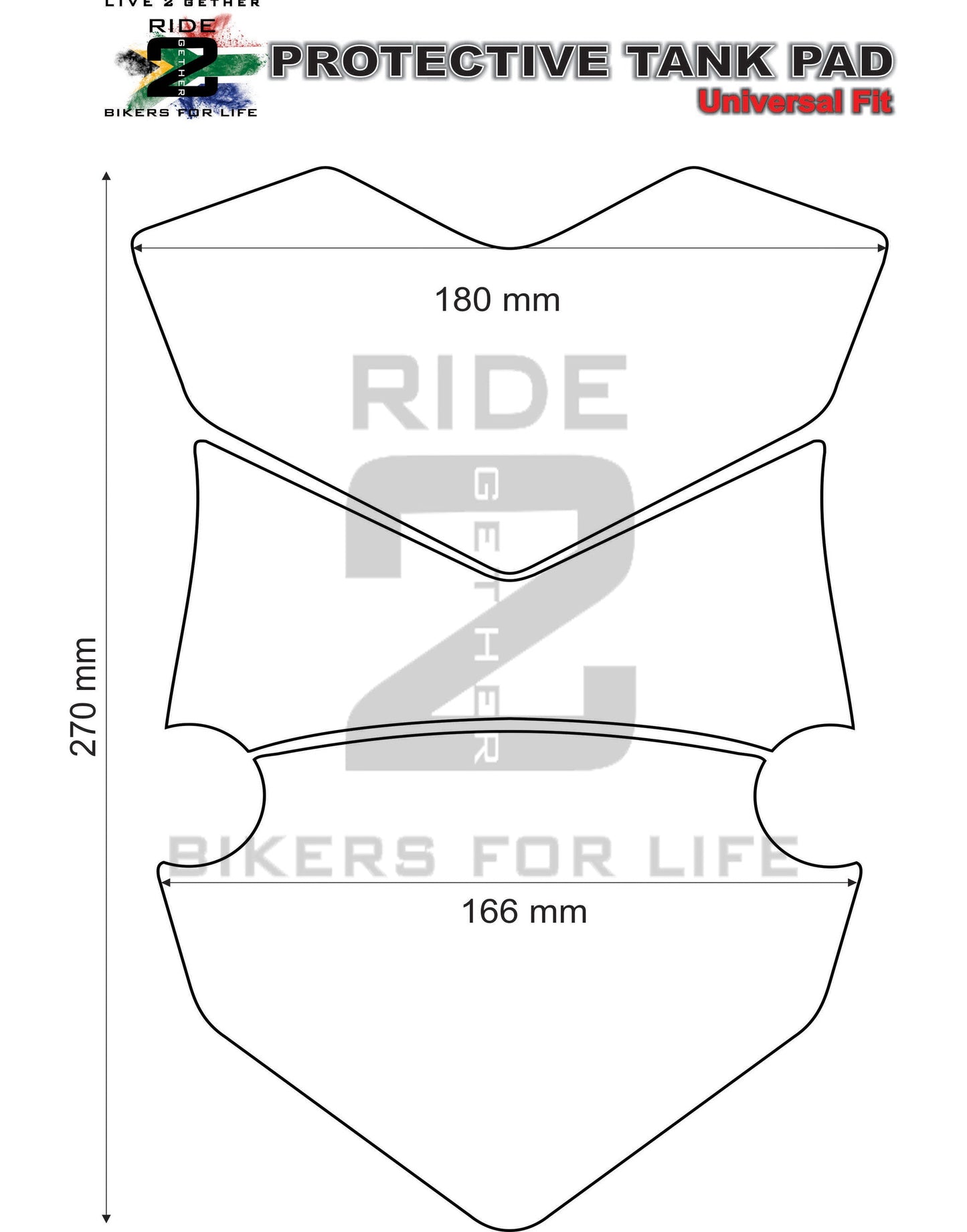 BMW Tank Pad - F 650 GS Red and Black Motor Bike Tank Pad / Protector