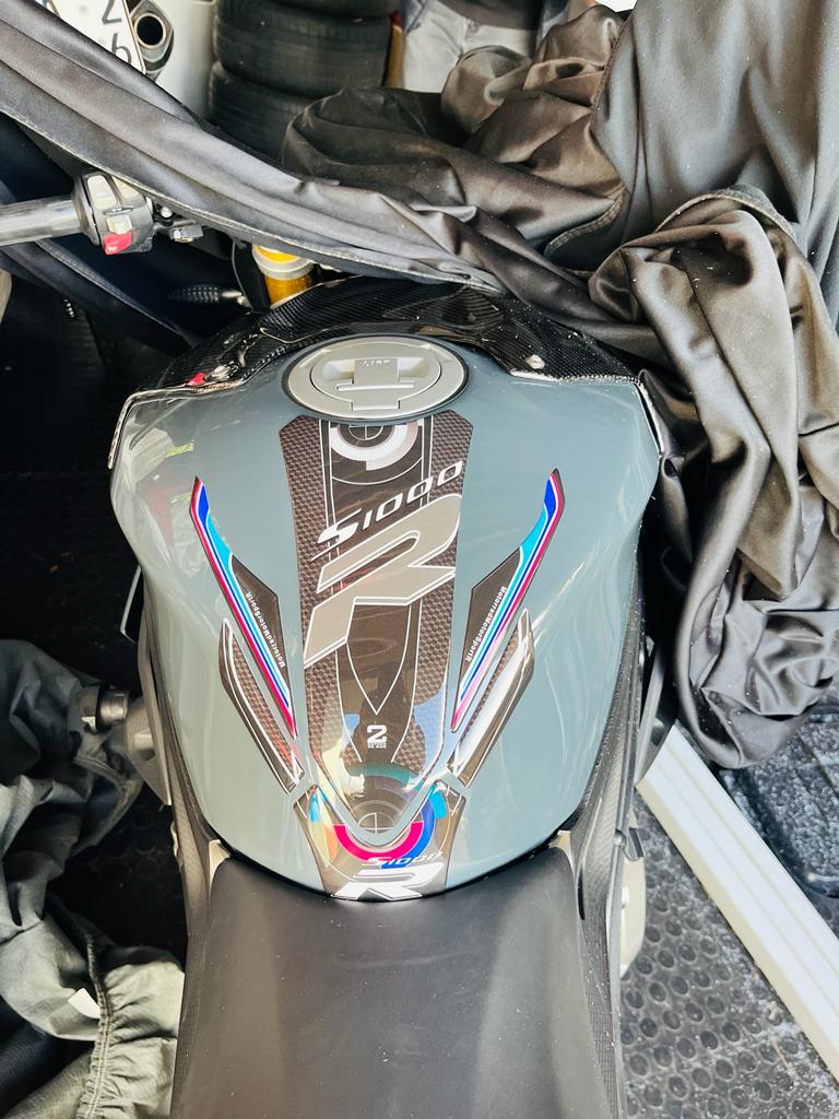 BMW Tank Pad - Motor Bike Tank Pad.  BMW S1000 R Yellow and Black. Motor Bike Tank Pad  Protector.  2019- 2022