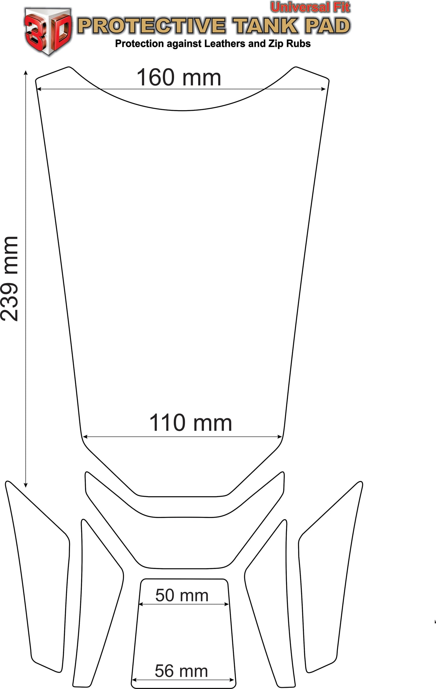 Protection / Protecteur de réservoir moto BMW R 1250 RS Noir 2019 - 2022