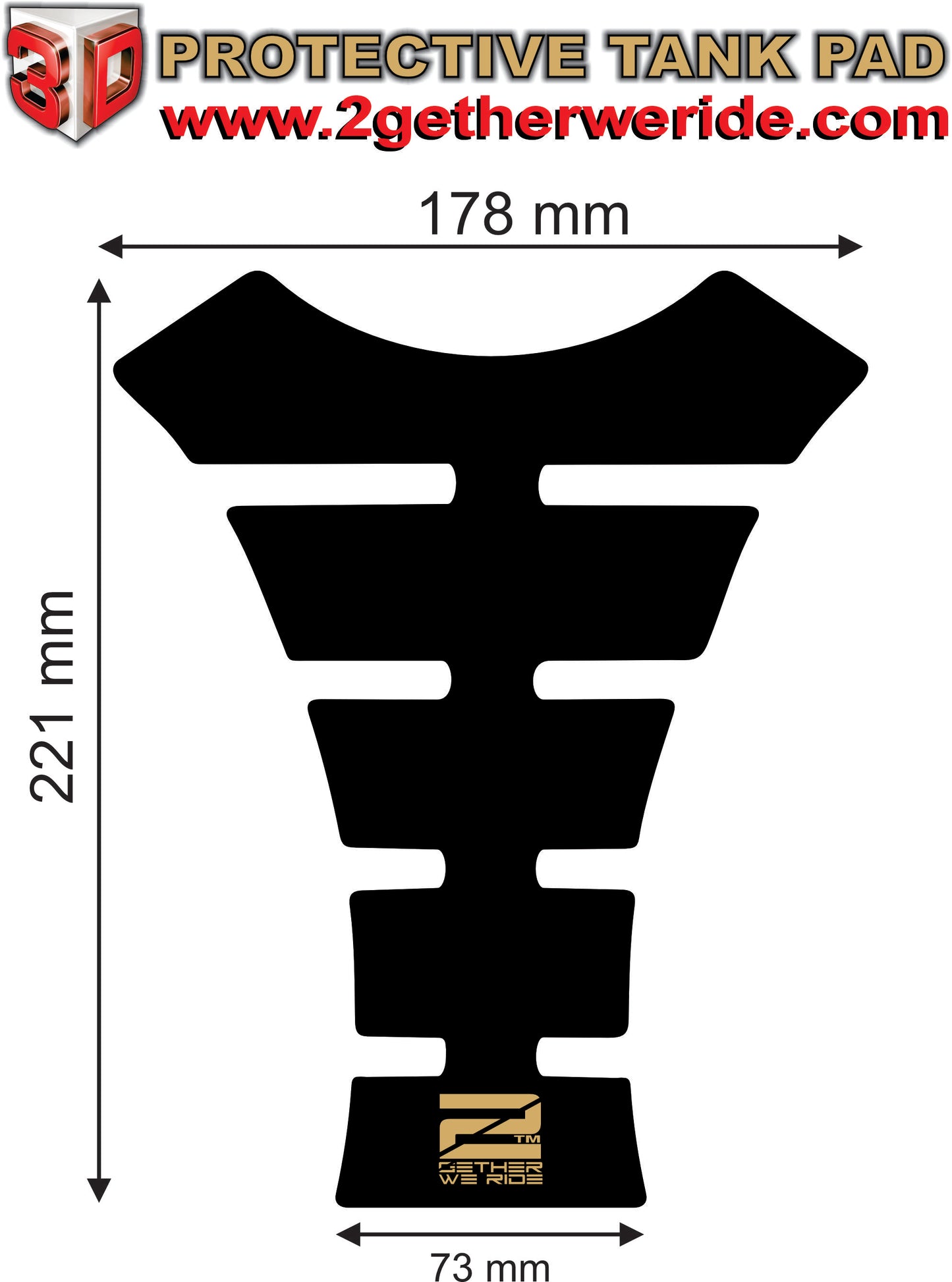 Aprilia Tank Pad -  Blue and Black Carbon Motor Bike Tank Pad / Protector.