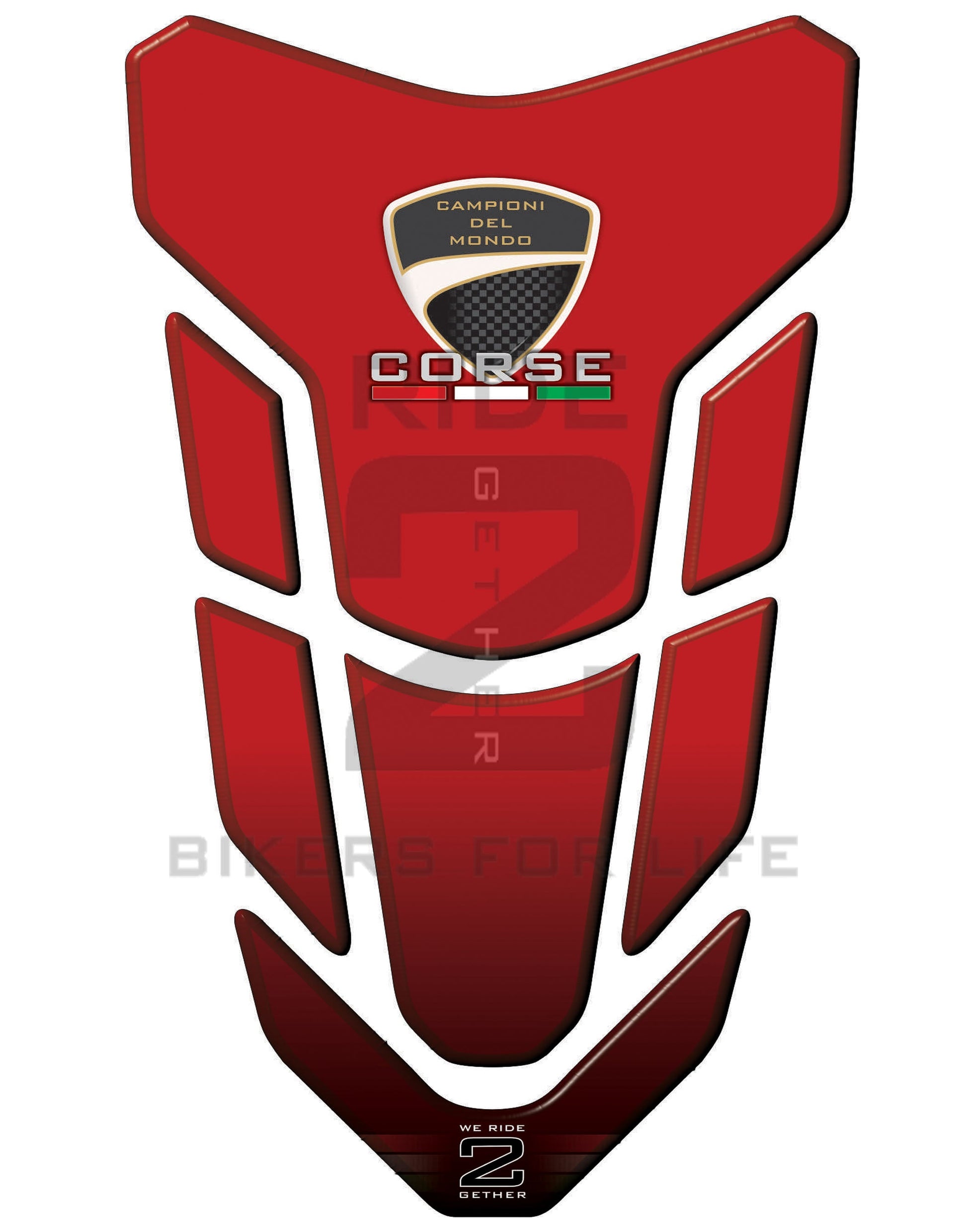 Ducati Red Motor Bike Tank Pad