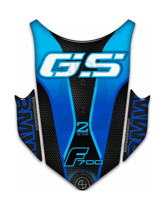 BMW F 700 GS Blue Motor Bike Tank Pad / Protector