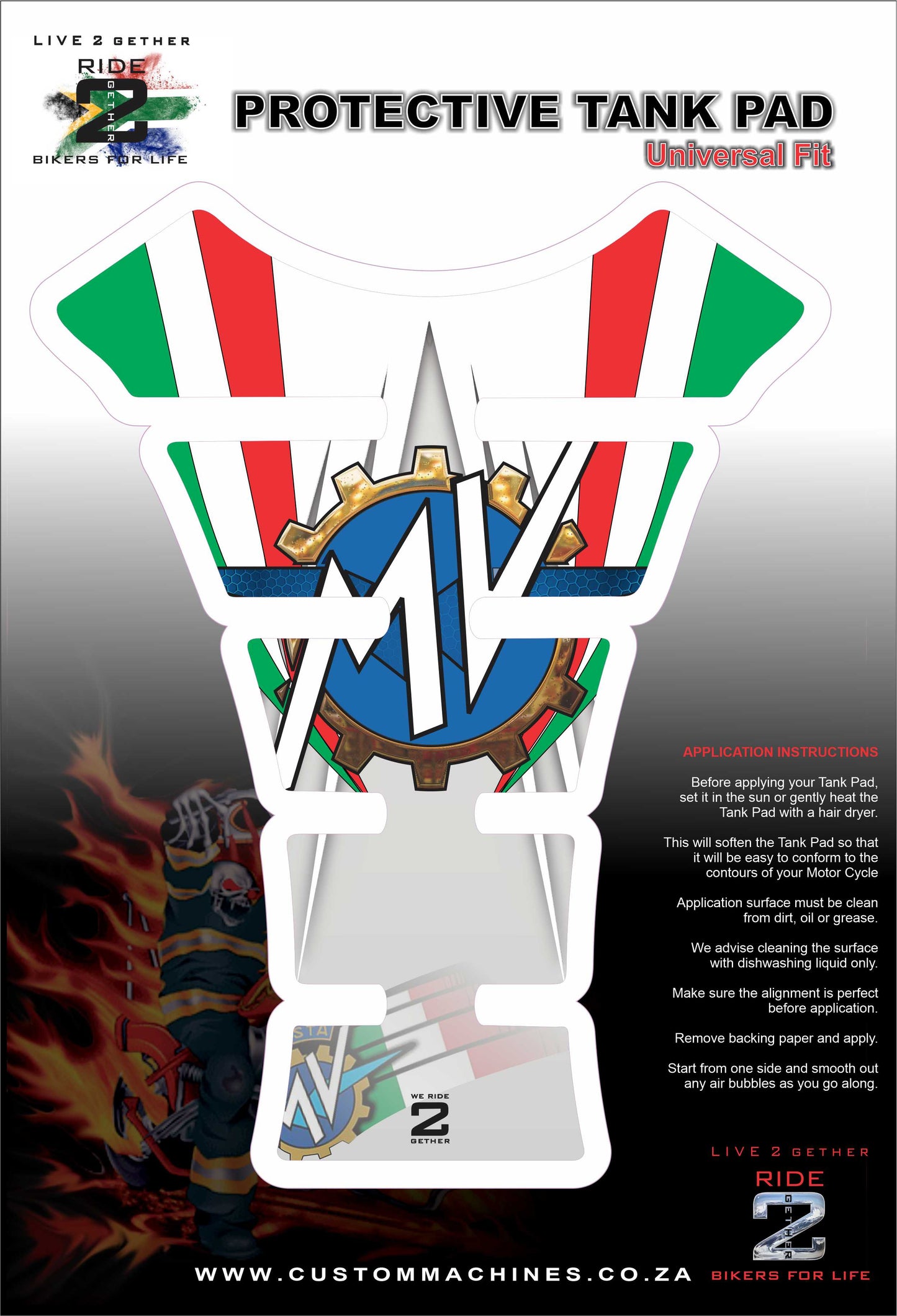 MV Agusta White Standard Tank Pad.