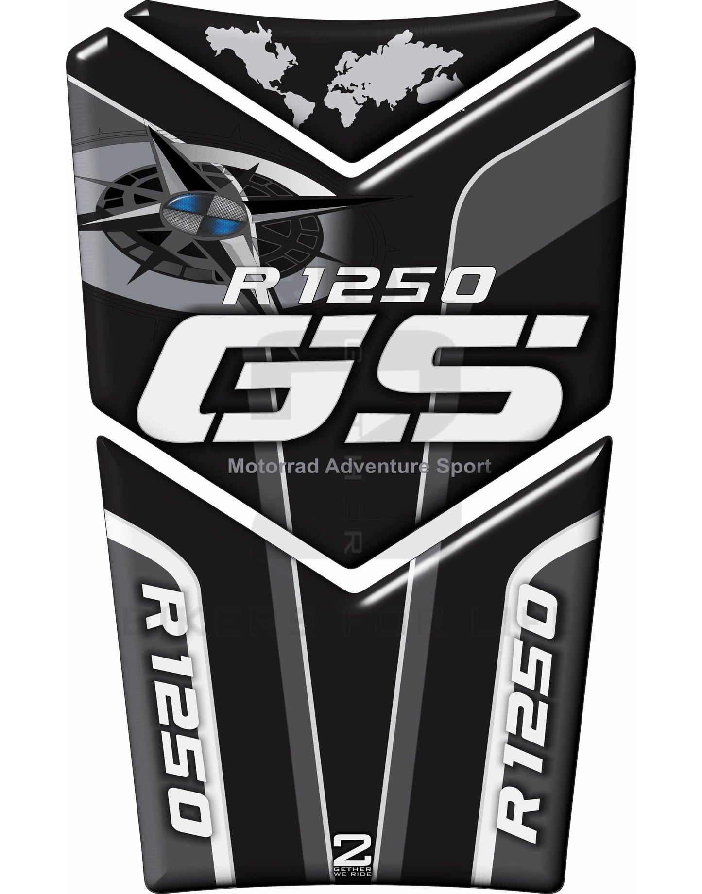 BMW R 1250 GS Adventure Black Motor Bike Tank Pad / Protector - 2020 - 2021