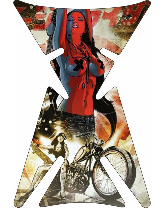 retro motor bike tank pad