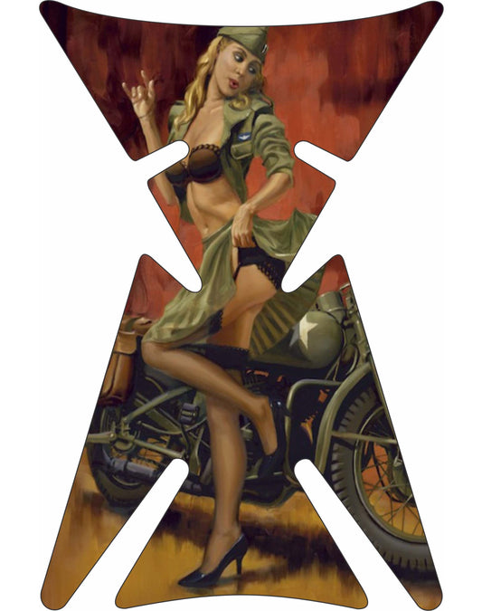 retro motor bike tank pad