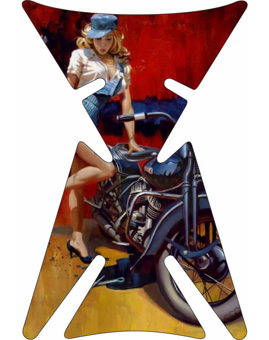 retro motorbike tank pad
