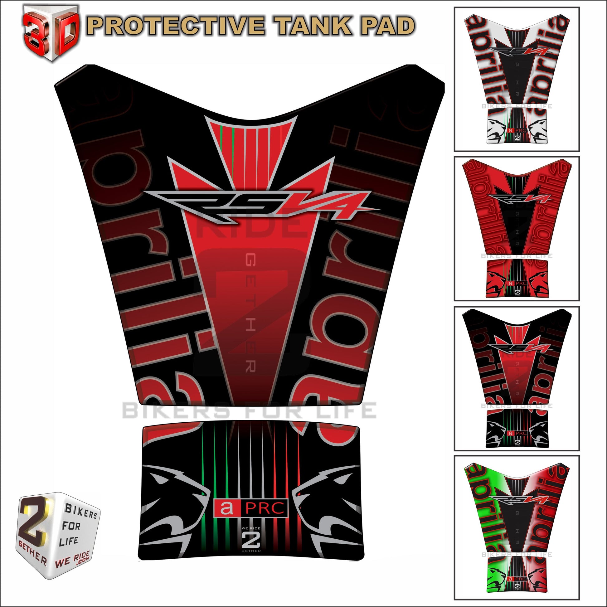 Aprilia Tuona RSV4 White Tank Pad Protector 2015 - 2019