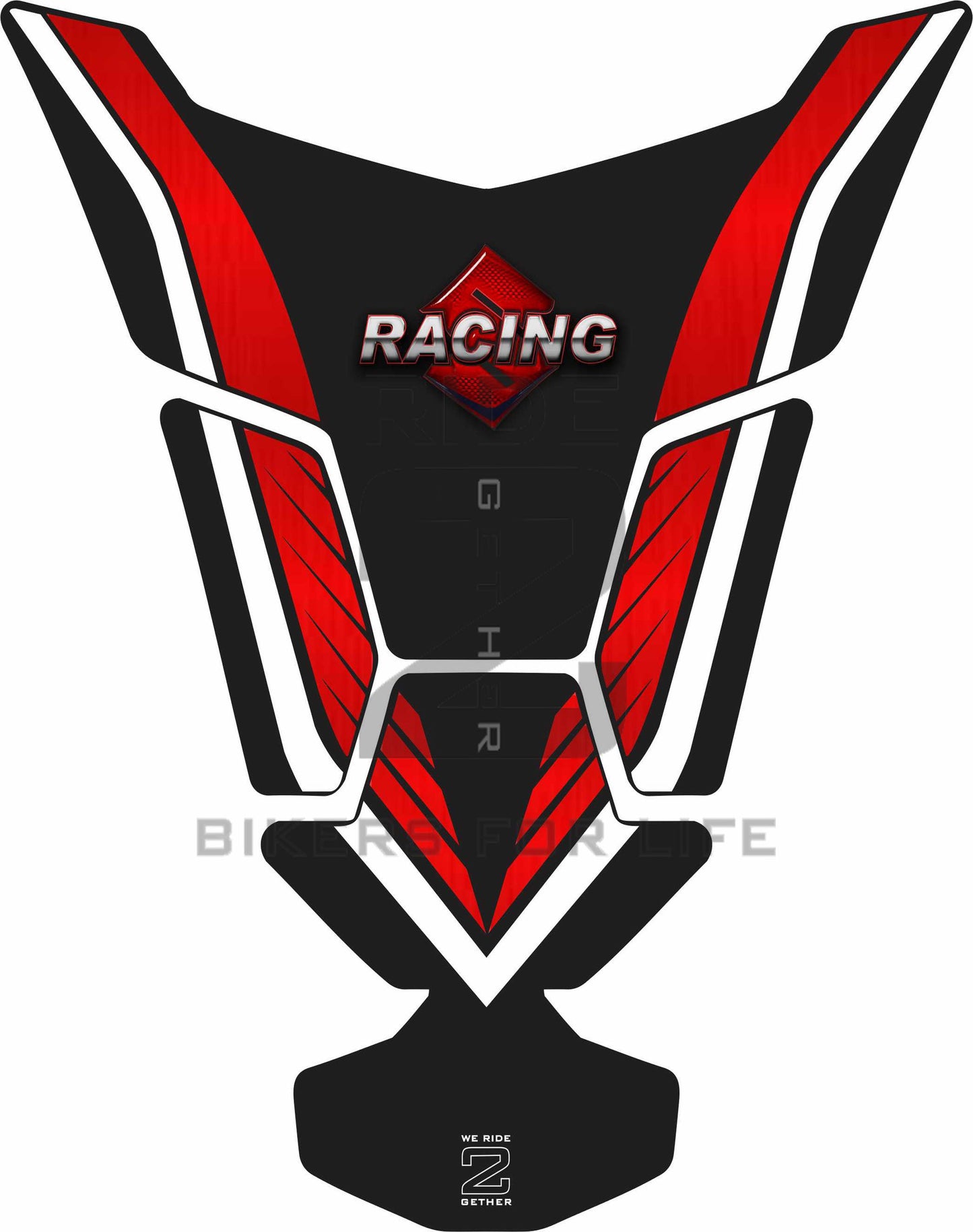 Suzuki Red and Black  Tank Pad Protector. Fits 2016 - 2022 models