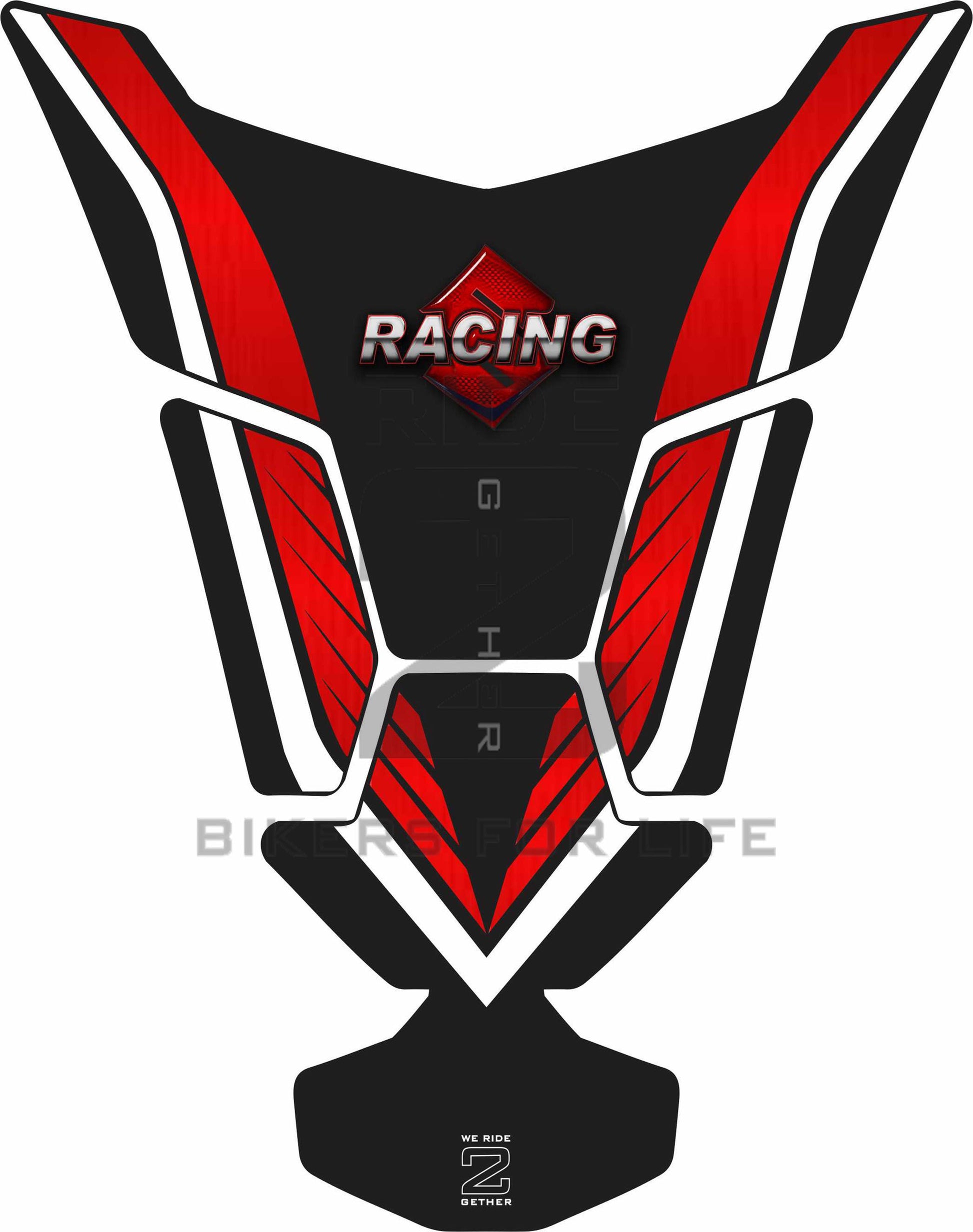 Suzuki Red and Black  Tank Pad Protector. Fits 2016 - 2022 models