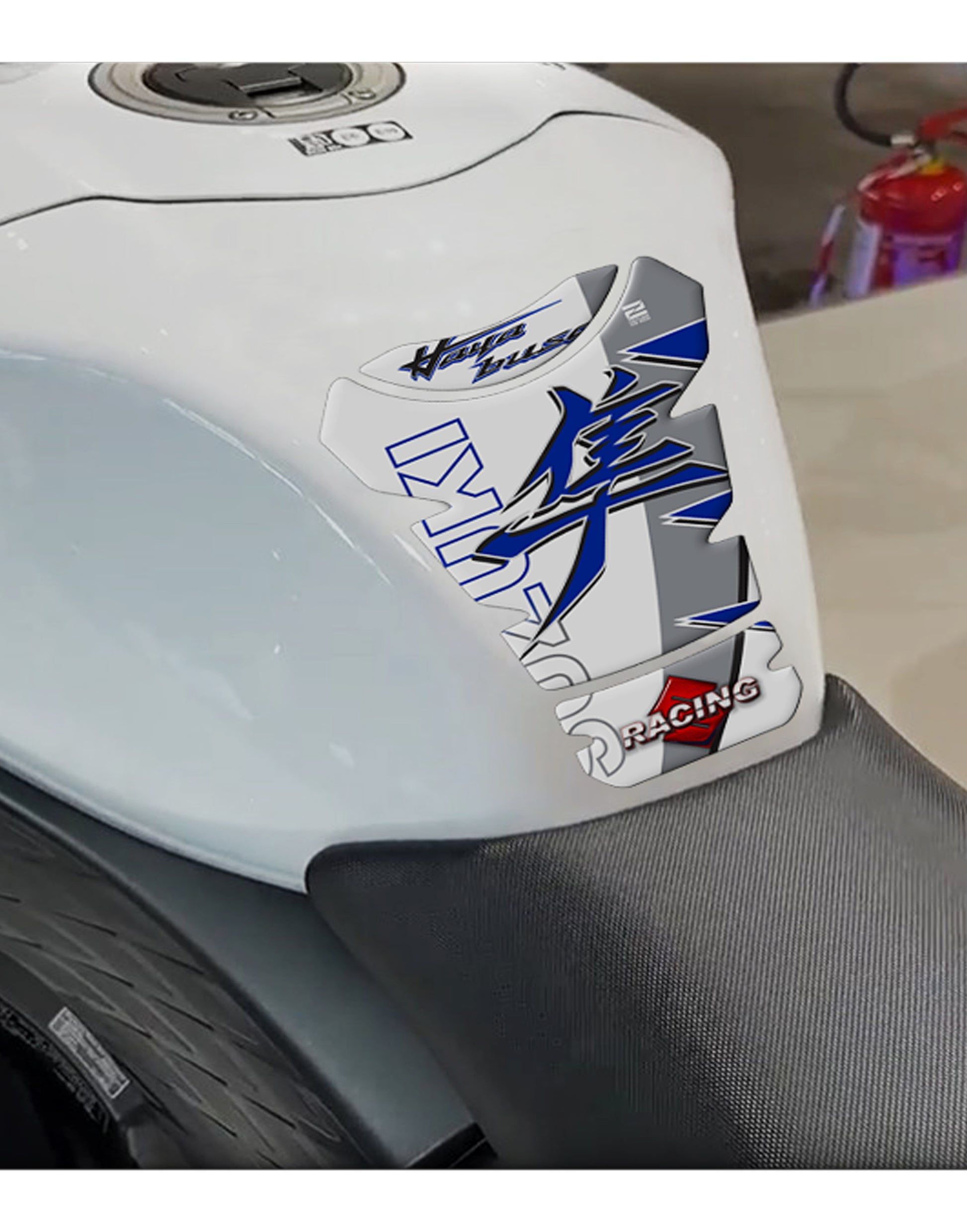 Suzuki Hayabusa Blue and White Special Edition Tank Pad Protector - 2025 - 2026