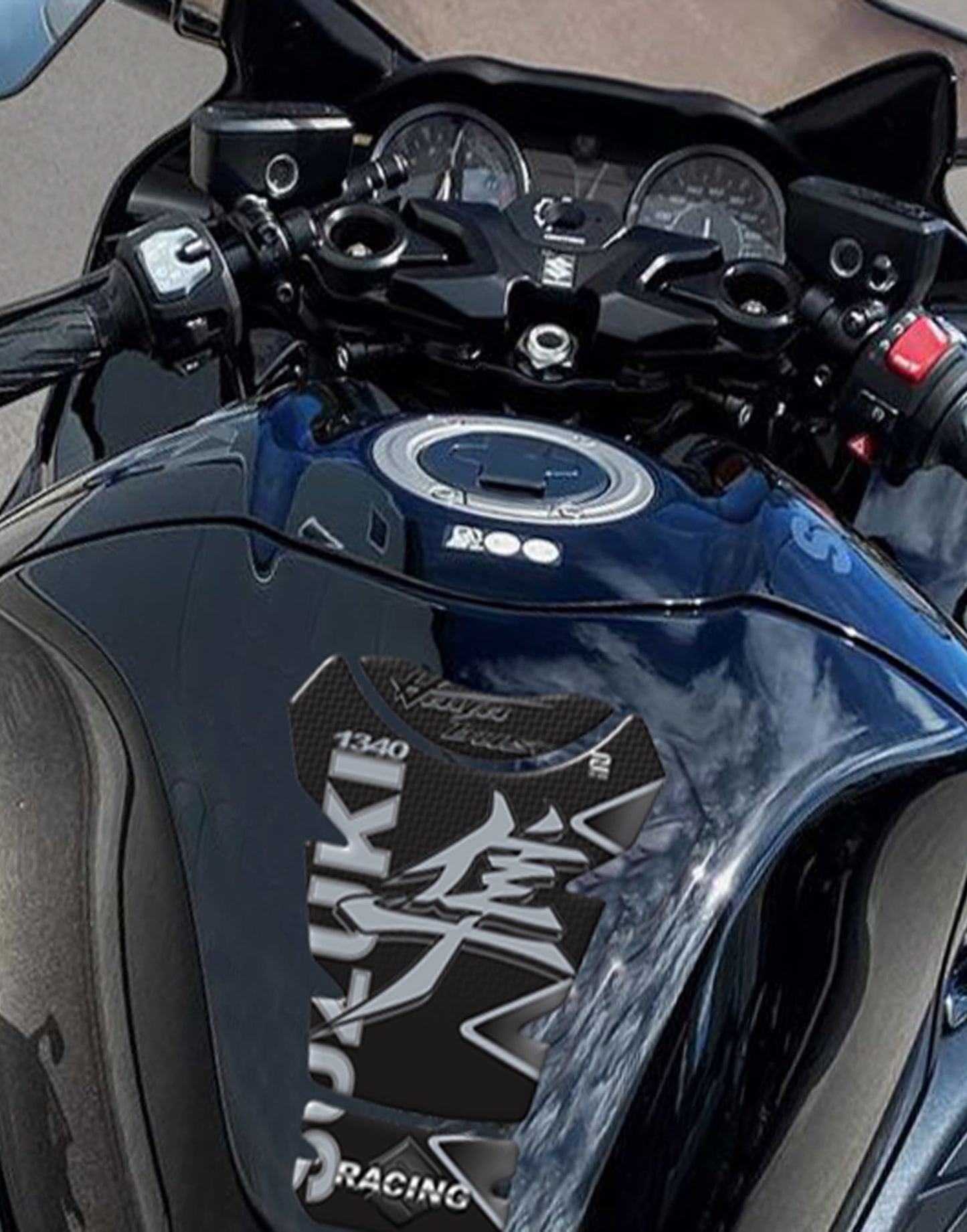 Suzuki Hayabusa Metallic Black with Gold Trims Tank Pad Protector - 2025 - 2026