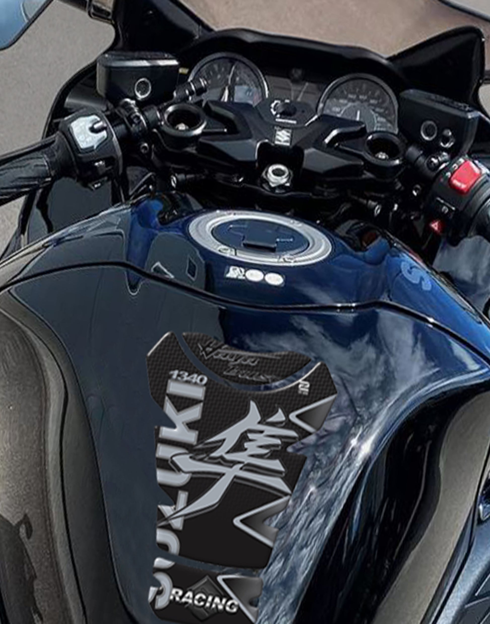 Suzuki Hayabusa Metallic Black with Gold Trims Tank Pad Protector - 2025 - 2026