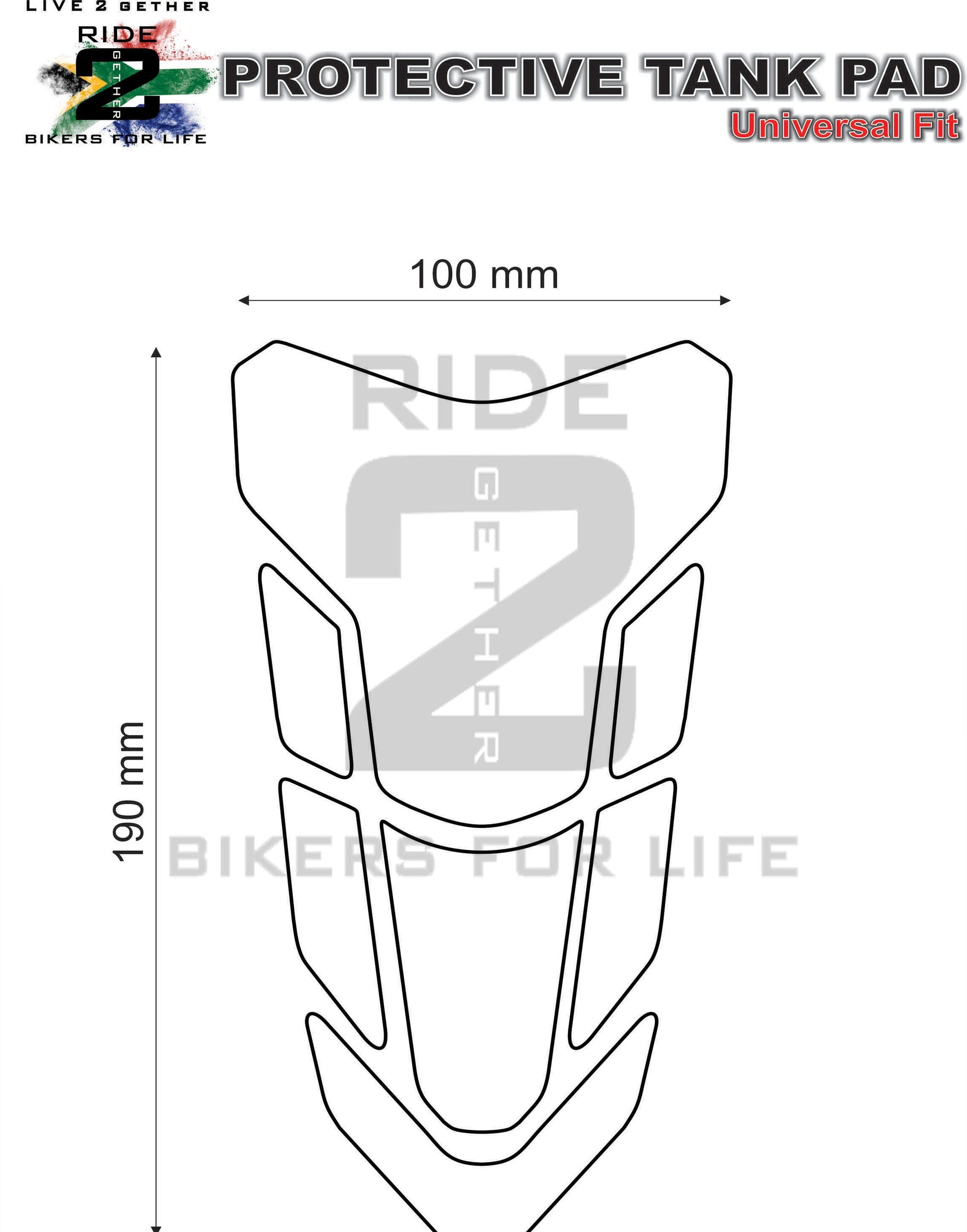 Ducati Red Motor Bike Tank Pad