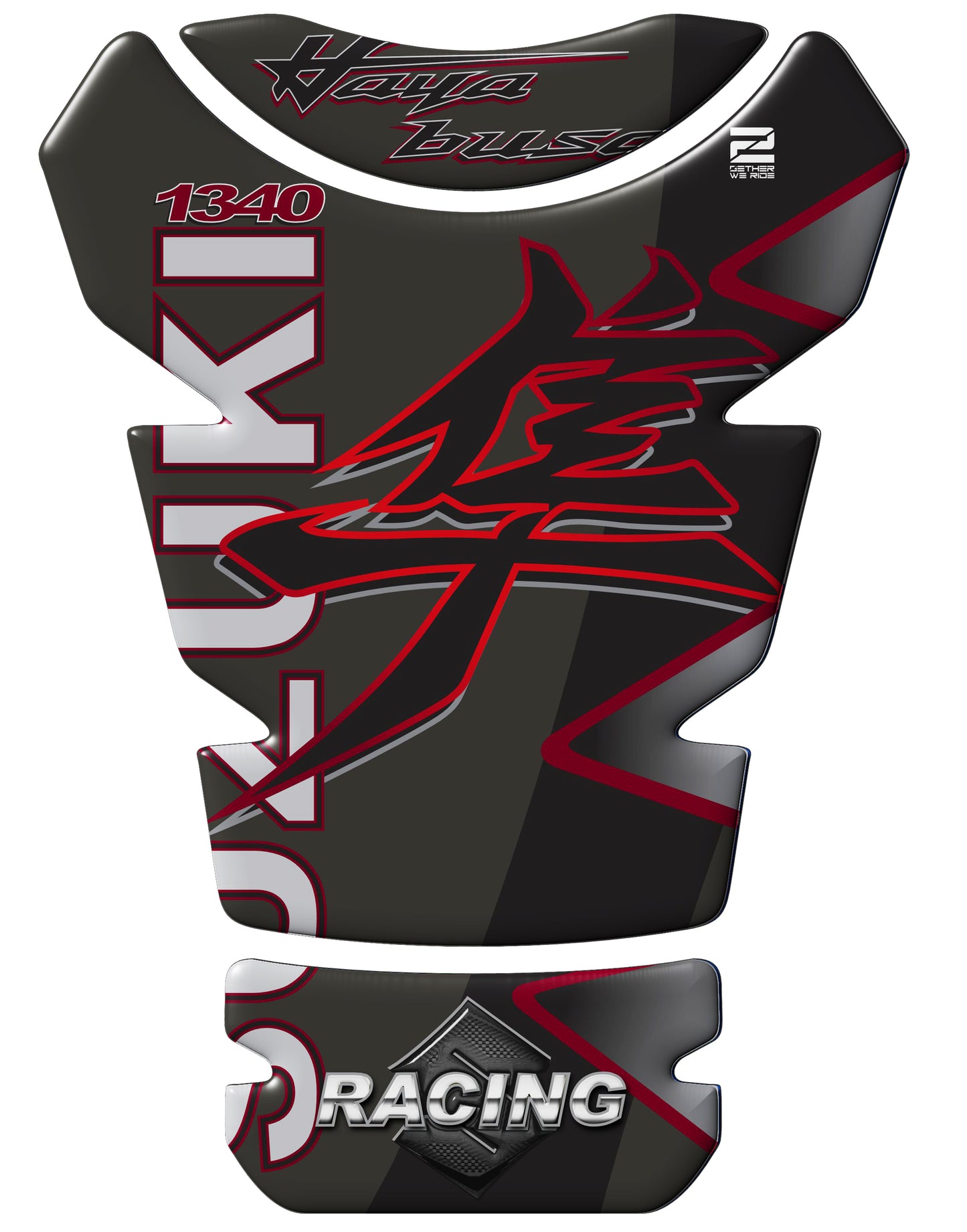 Suzuki Hayabusa Metallic Thunder Grey with Red Trims Tank Pad Protector - 2025 - 2026