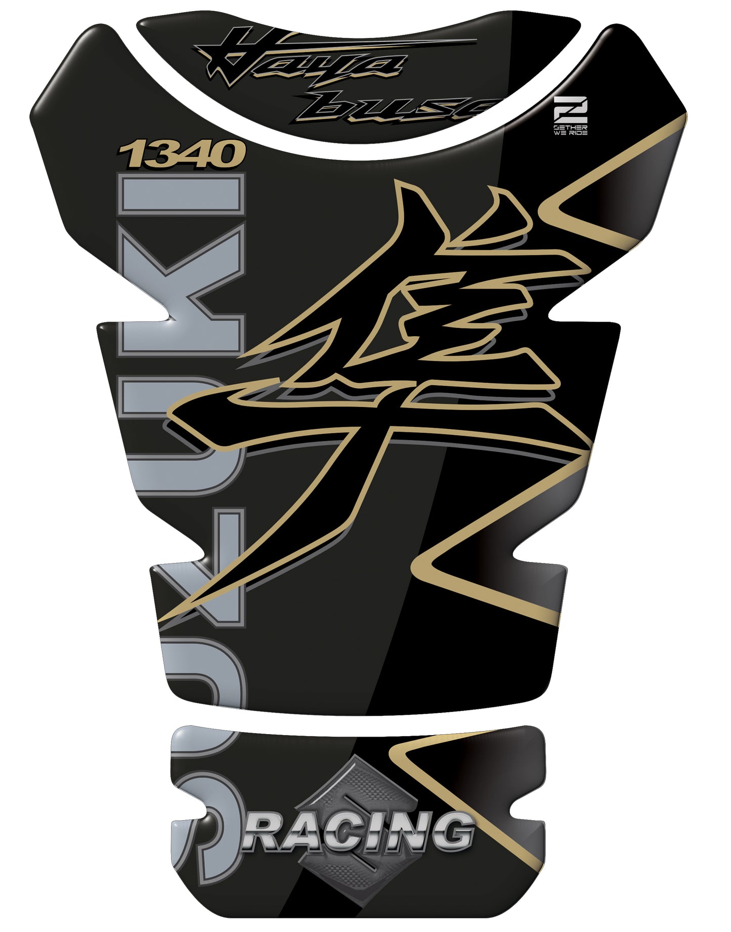 Suzuki Hayabusa Metallic Black with Gold Trims Tank Pad Protector - 2025 - 2026